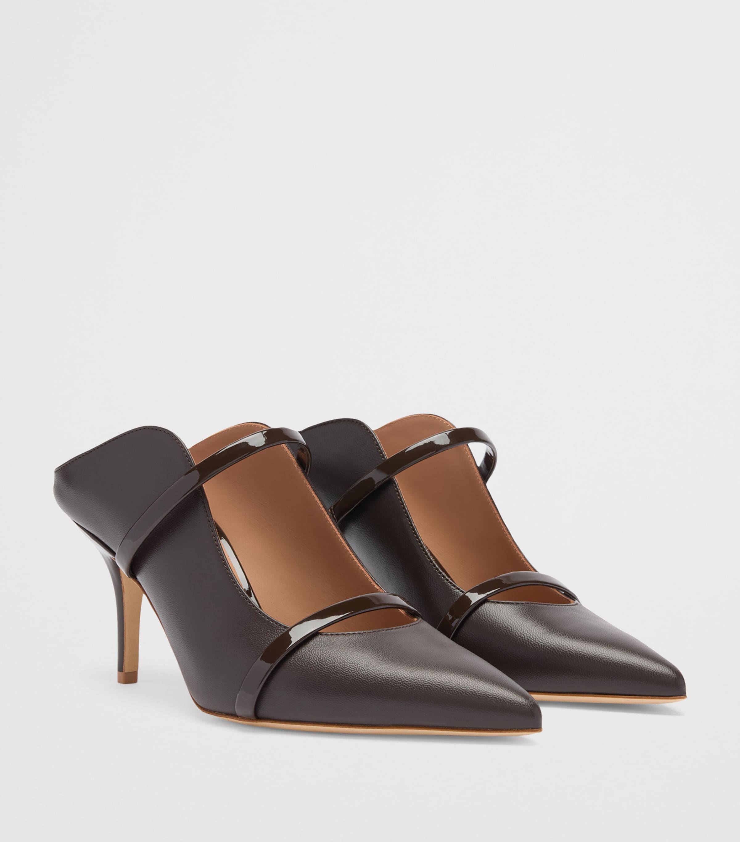 Leather Maureen Heeled Mules 70 EBONY Image 3