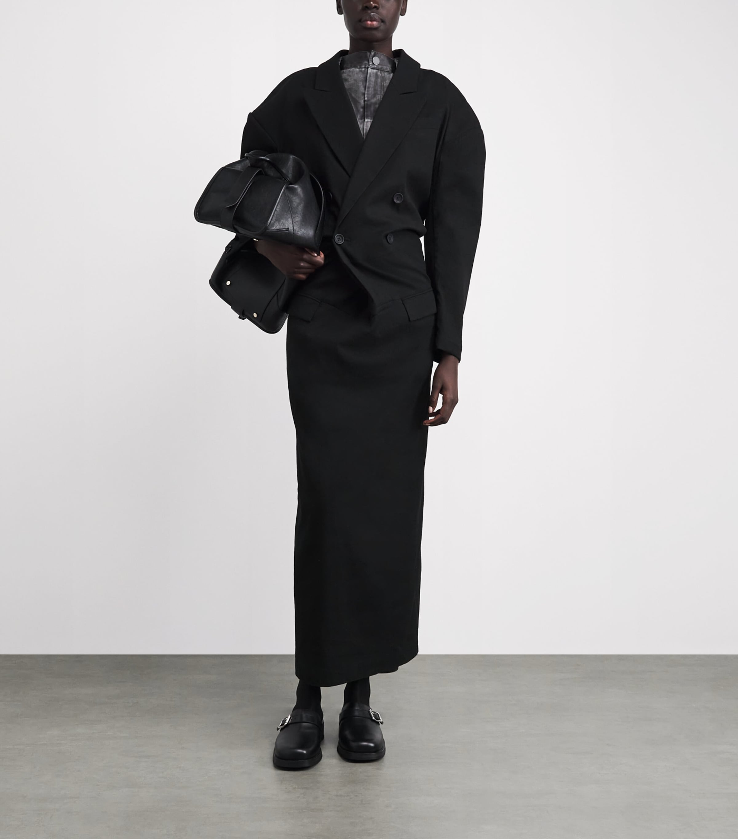 Issey Miyake Womens Like Torso Like Blazer Maxi Dress Black Image 2
