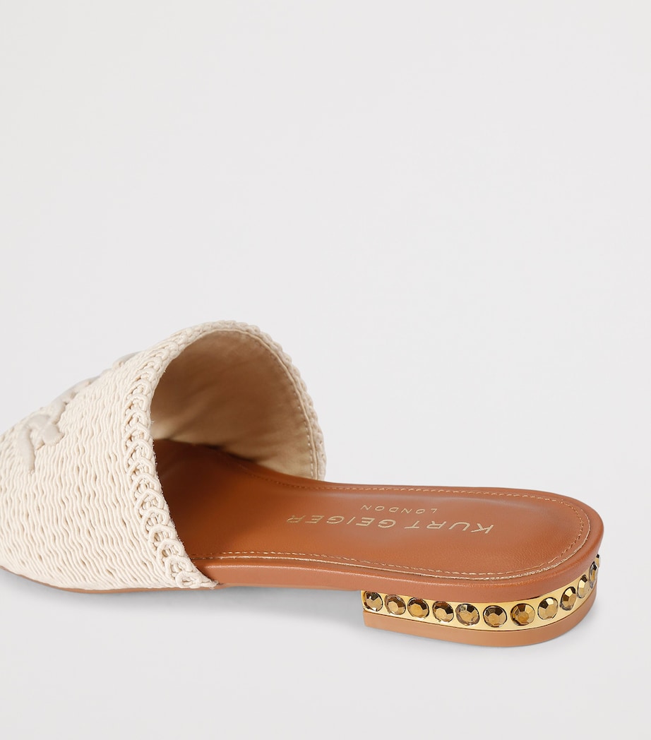 Kurt Geiger London Woven Logo Sandals Beige Image 3