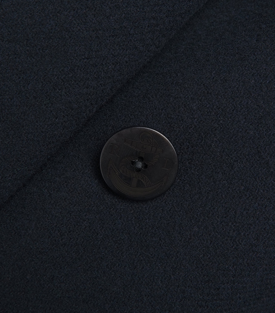 Wool-Blend Melton Peacoat NAVY Image 5