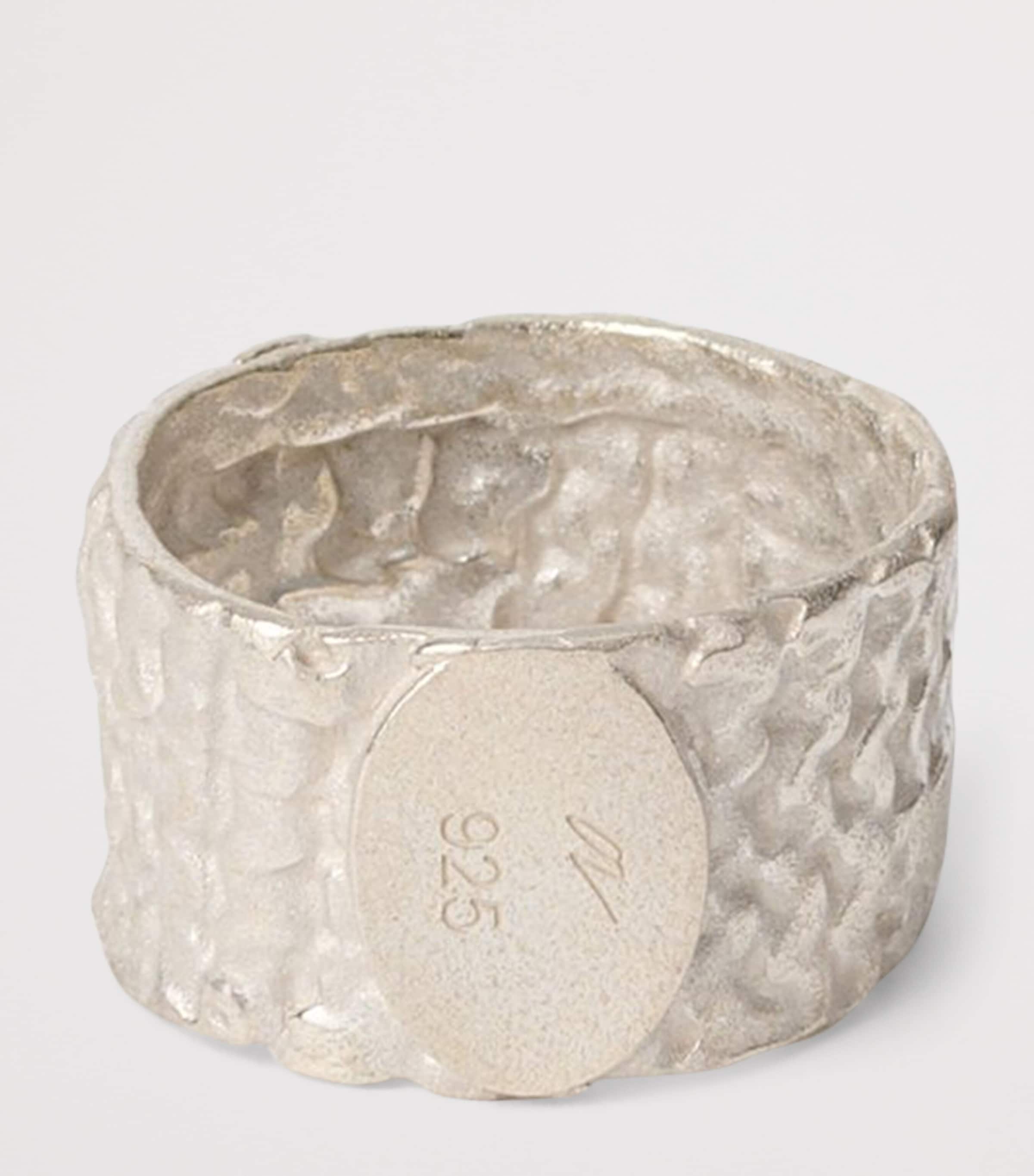 Sterling Silver Knit Ring FROSTED WHITE SILVER Image 3