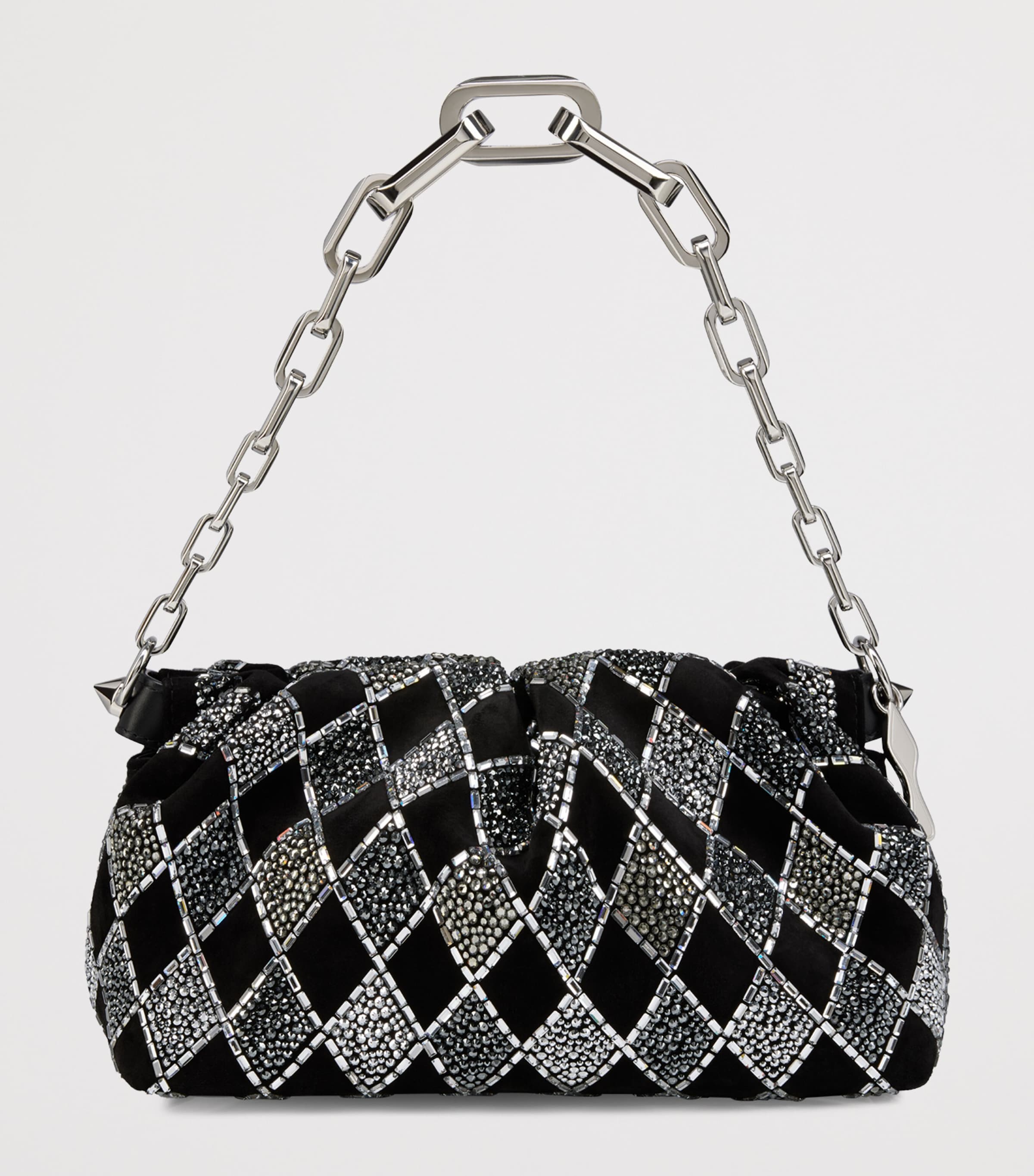 Eva Suede Strass Shoulder Bag BK65 Image 4