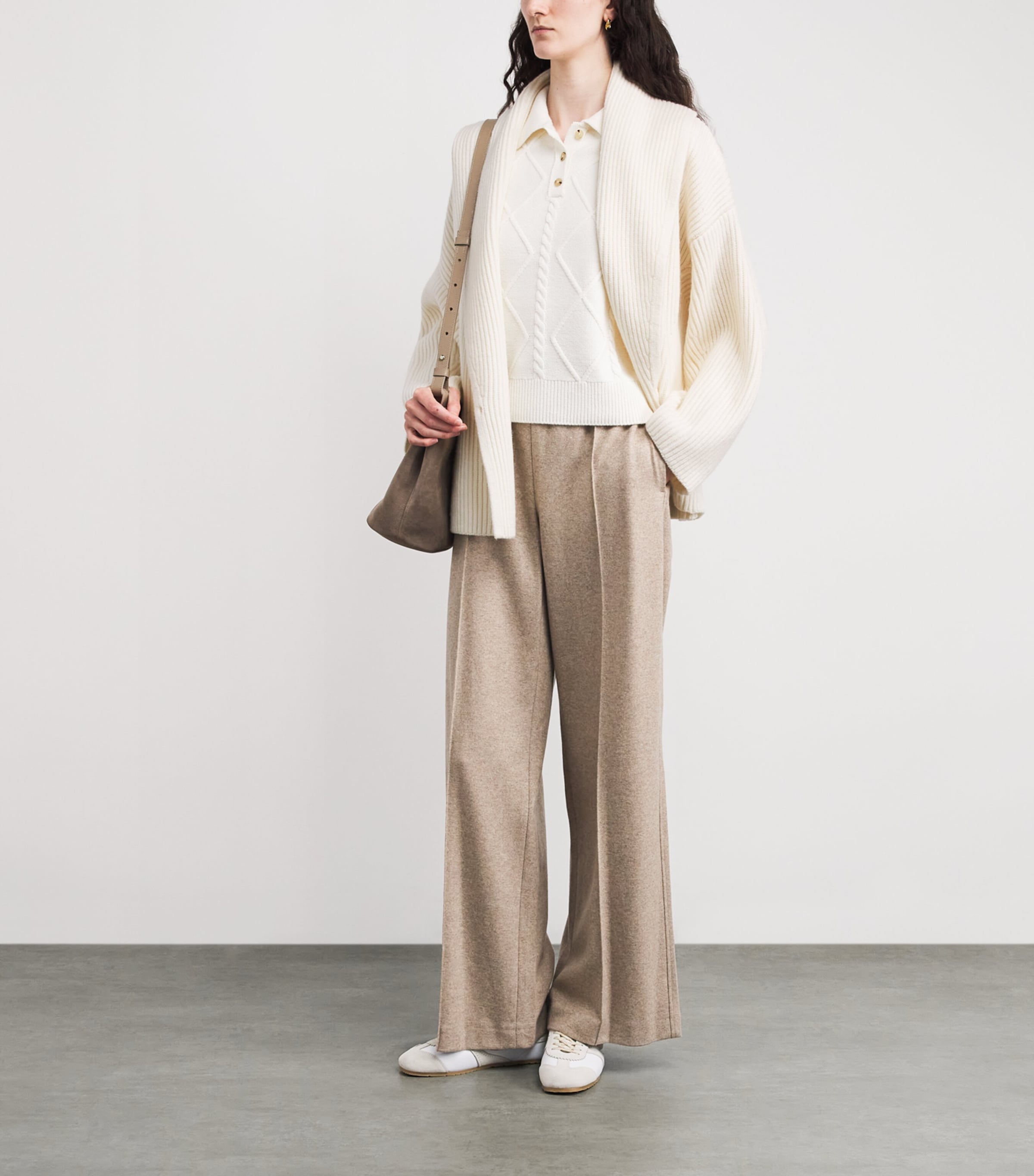 Wool-Blend Sweater Coat 101OWH Image 2