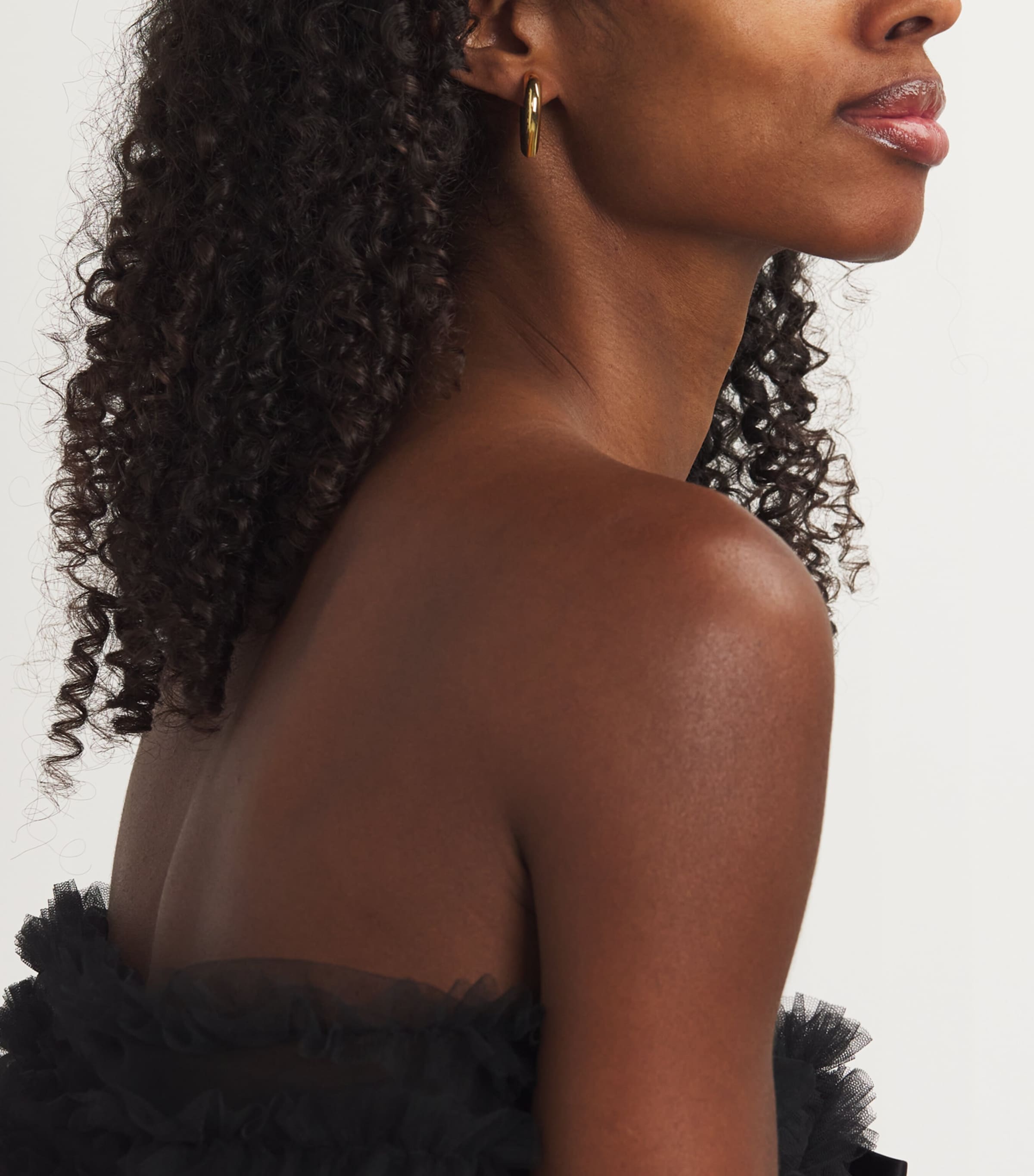 Big Yellow Gold Drop Link Earrings YELLOW GOLD Image 5