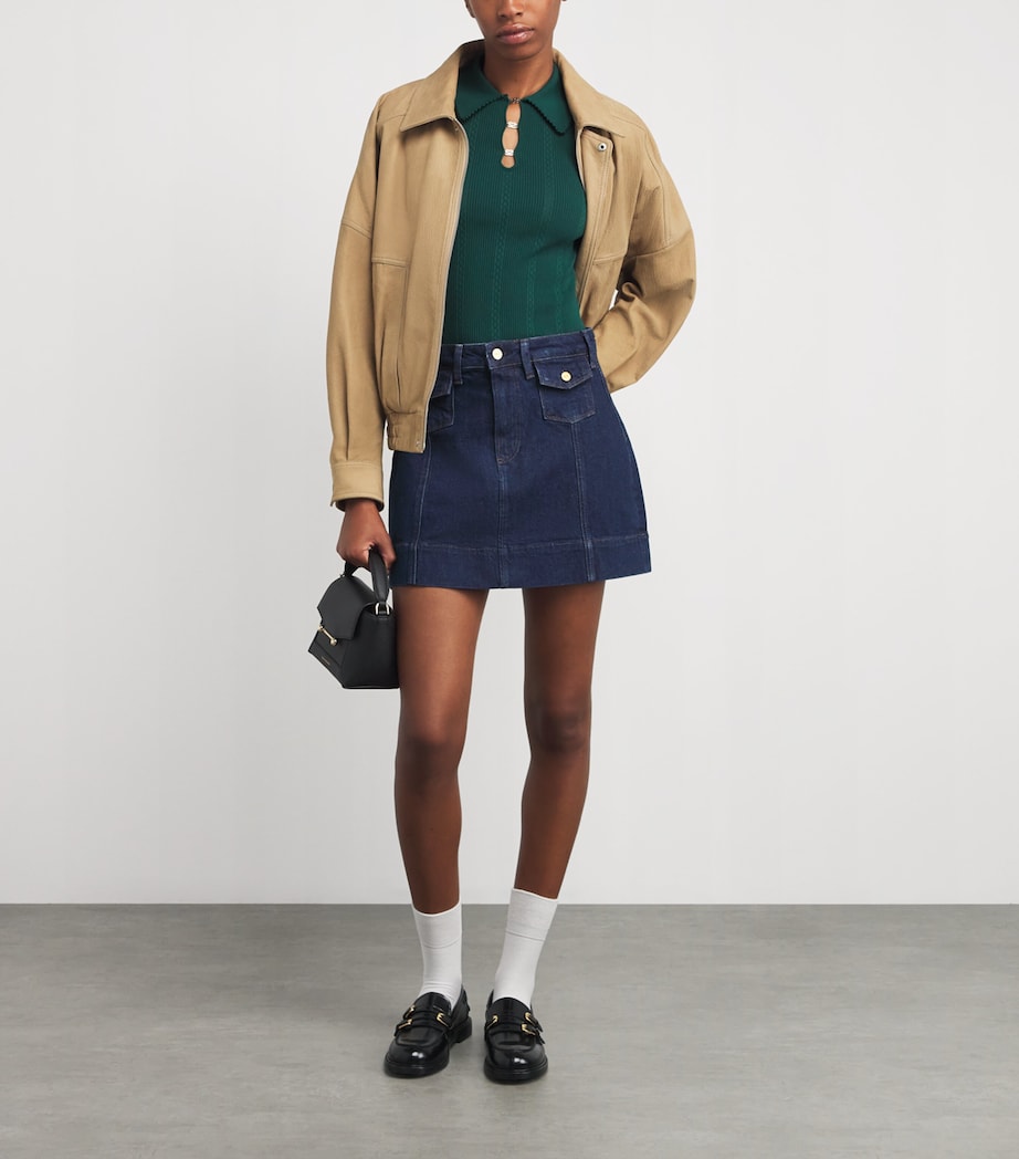 Pointelle-Knit Polo Shirt DARK GREEN Image 2