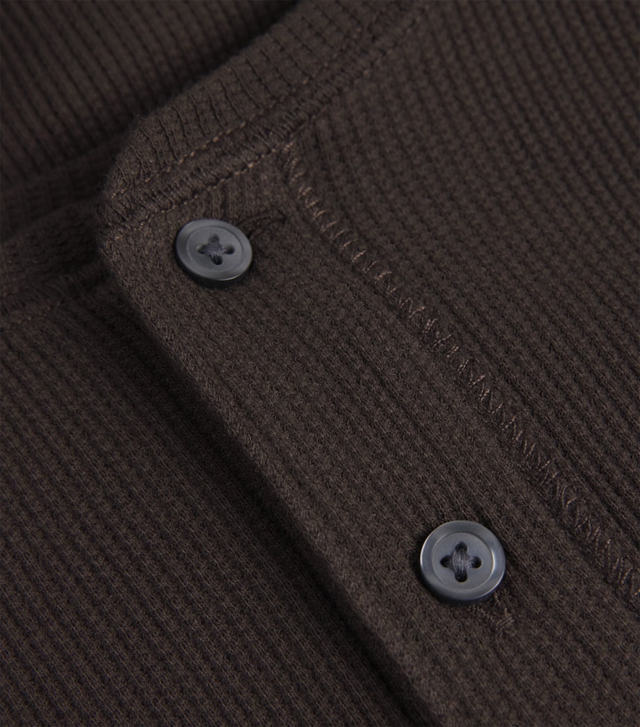 Long-Sleeved Henley Top DEEP OAK Image 5