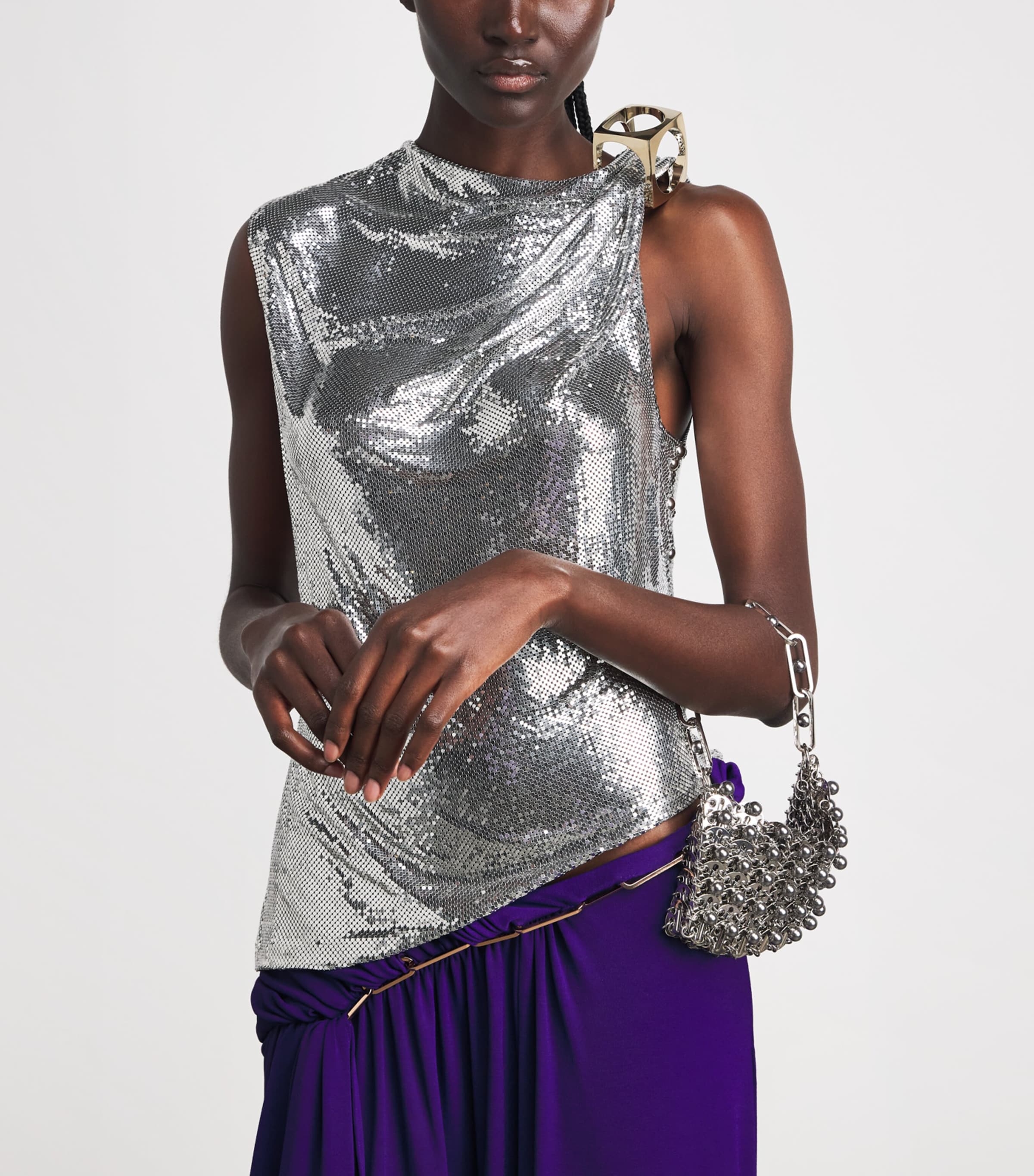 Rabanne Sphere Shoulder Bag Silver Image 4
