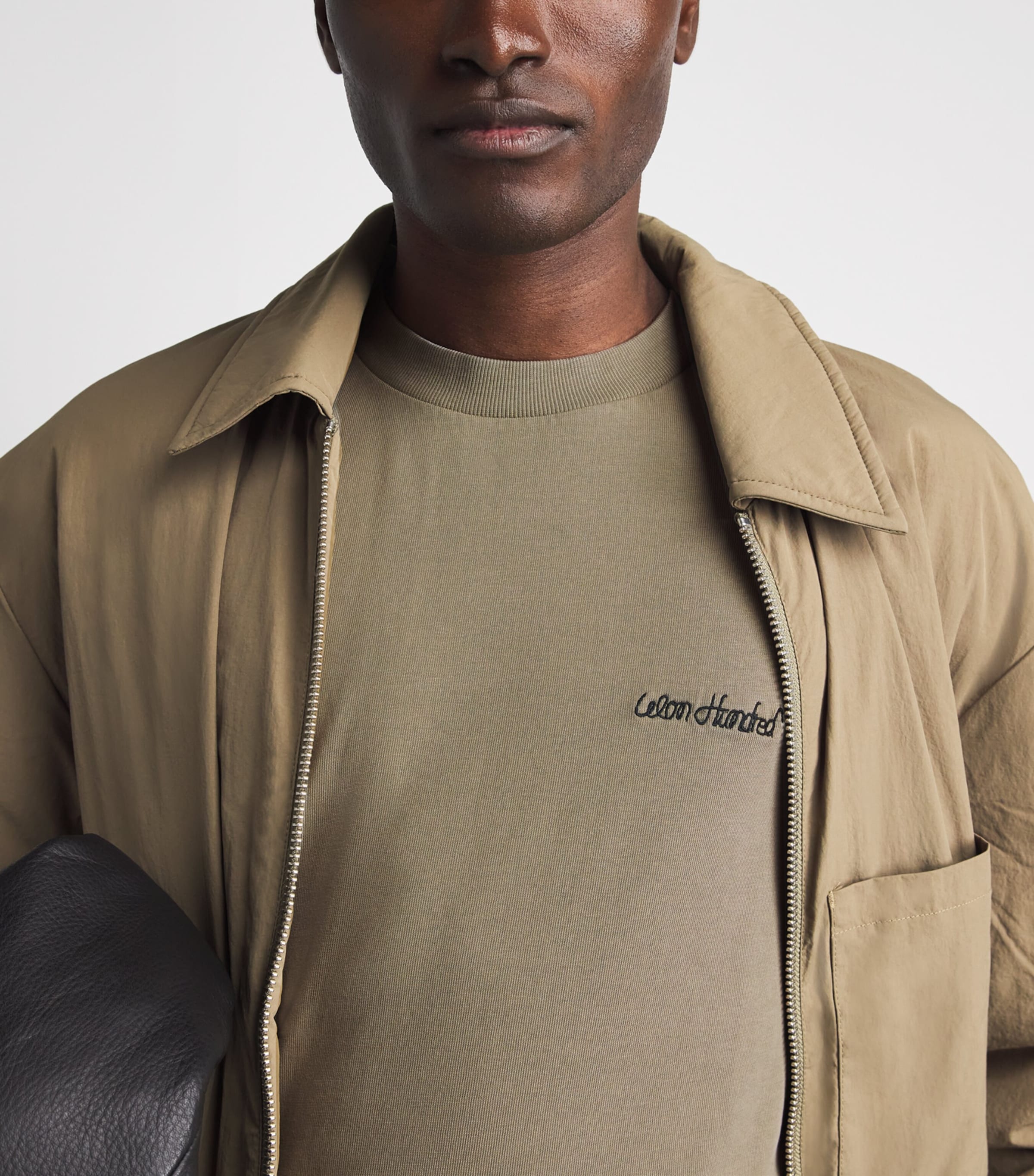 Won Hundred Mens Cotton Italic Logo T-Shirt Fallen Rock Image 3