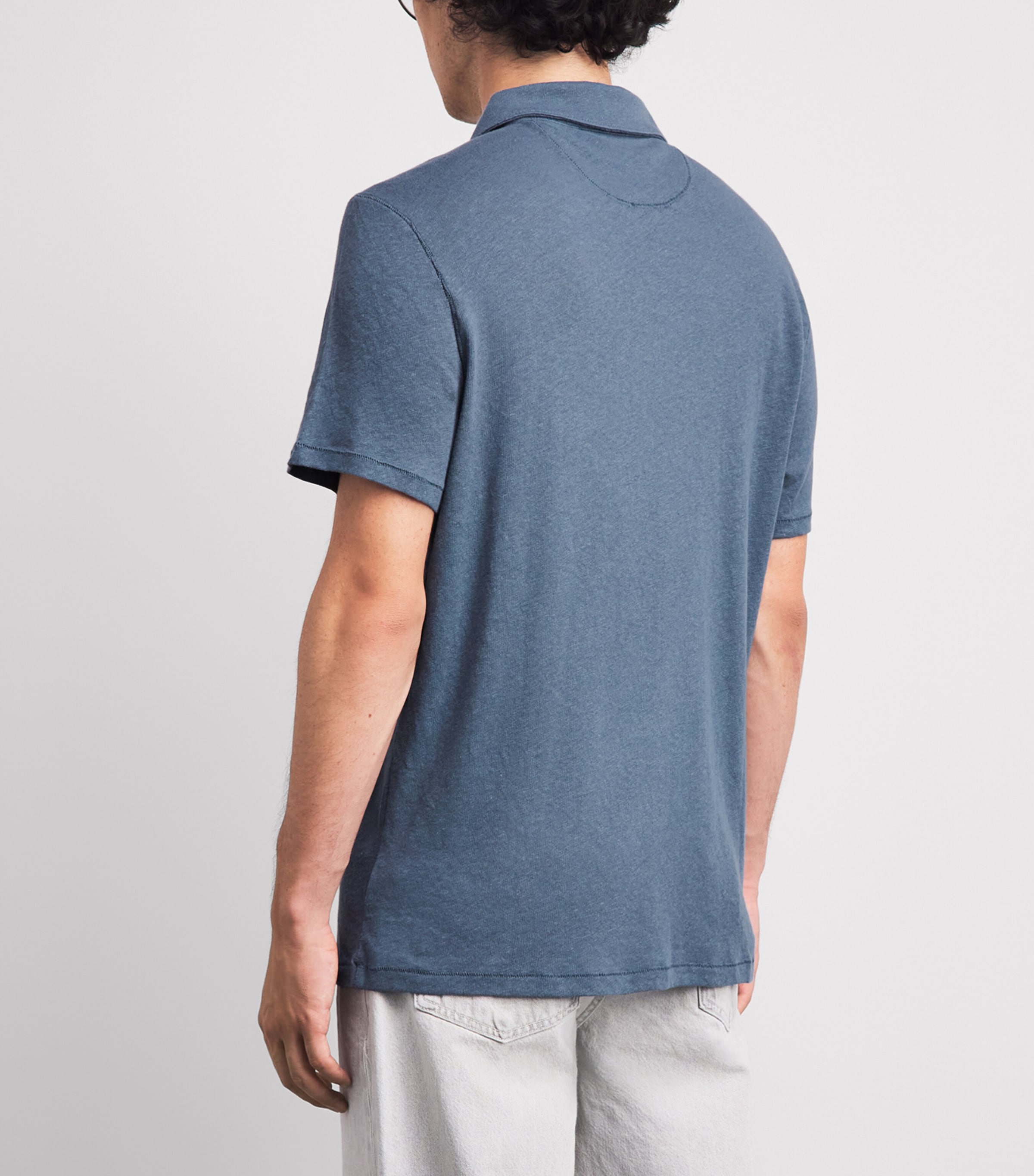 PAIGE Mens Linen-Cotton Sultan Short-Sleeve Shirt Lakeside Image 5