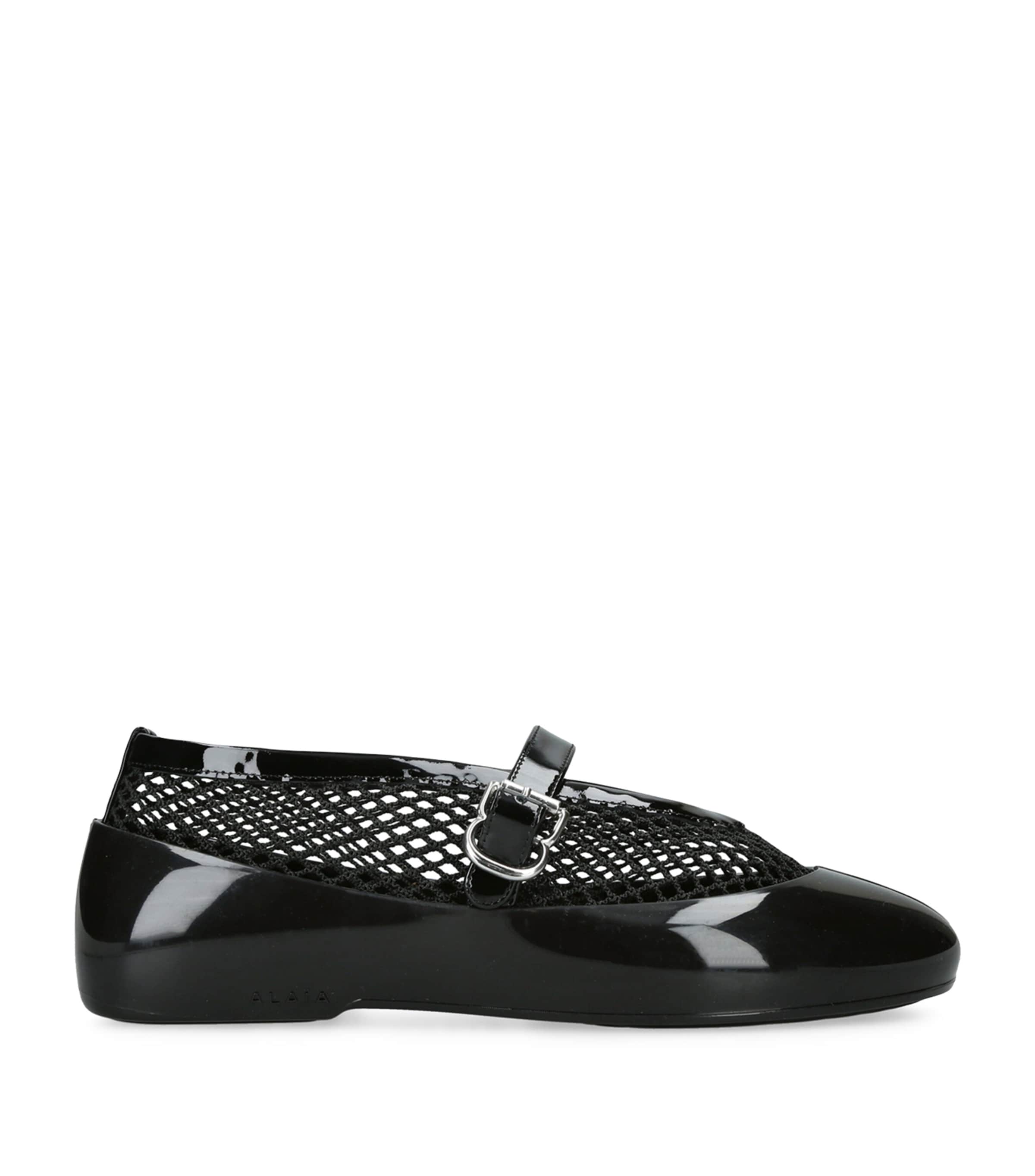 Rubber Ballet Flats BLACK Image 1