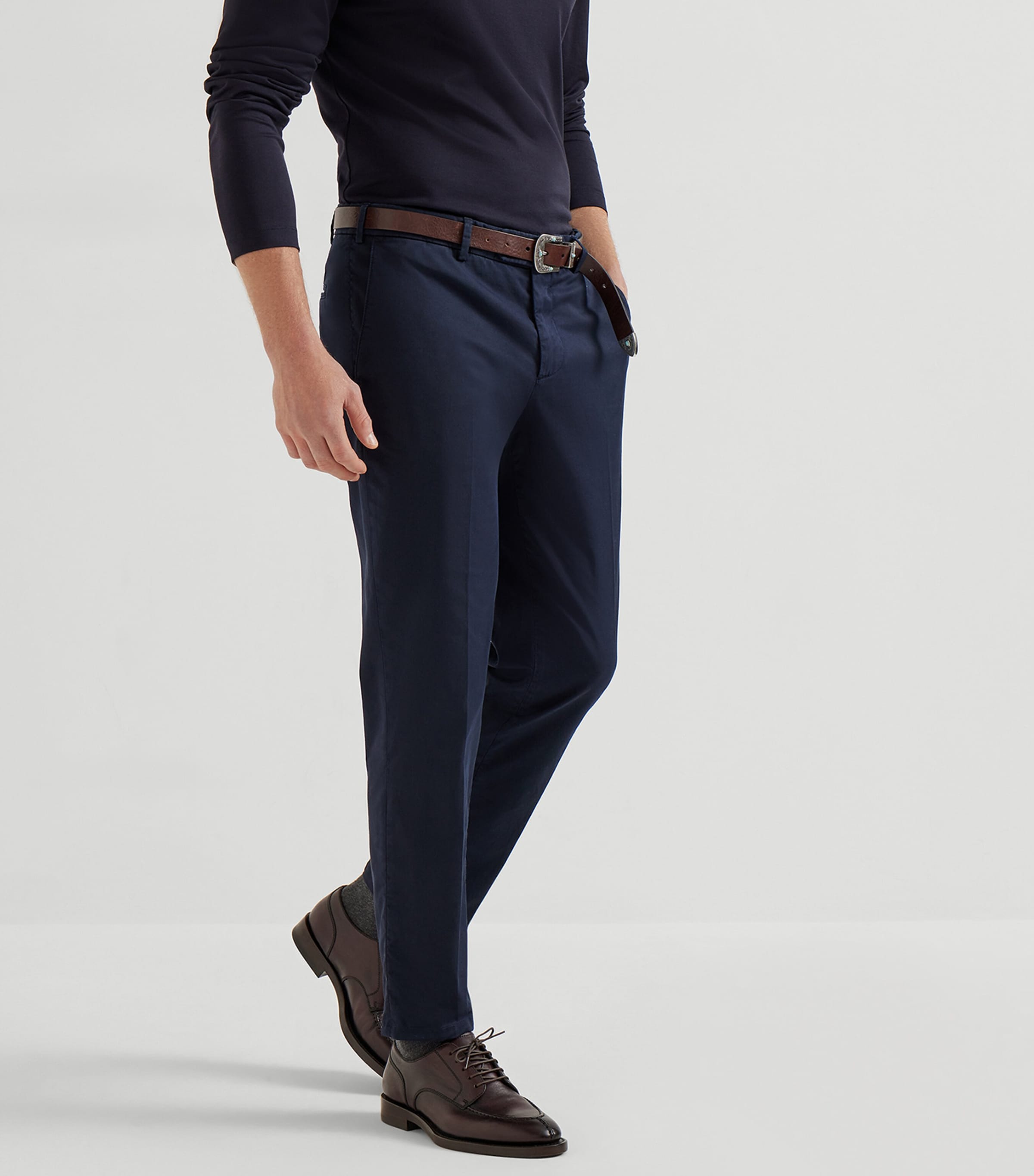 Stretch-Cotton Garment-Dyed Trousers C2517 Image 2