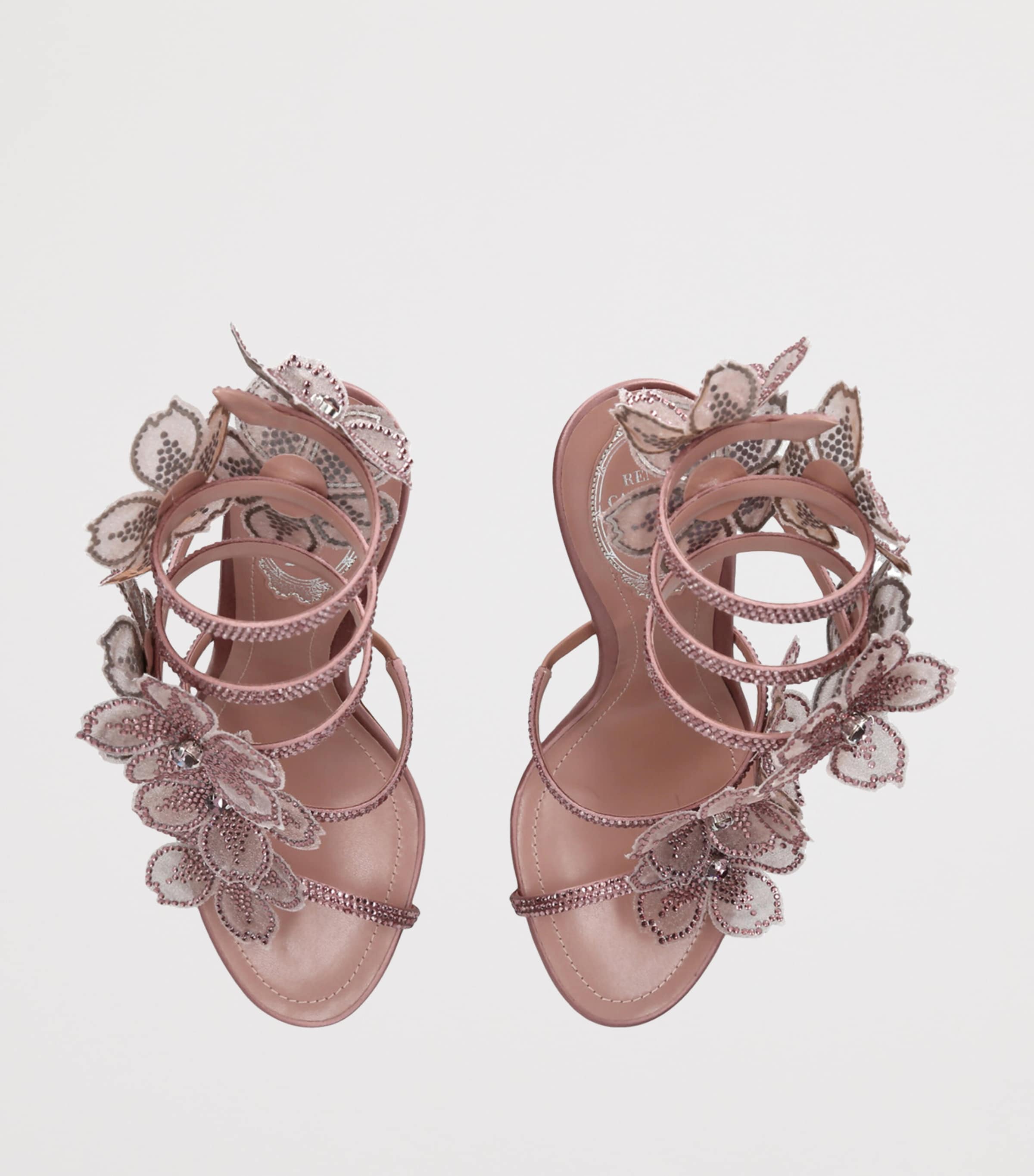 Satin Floral Cleo Sandals 105 BLUSH Image 4