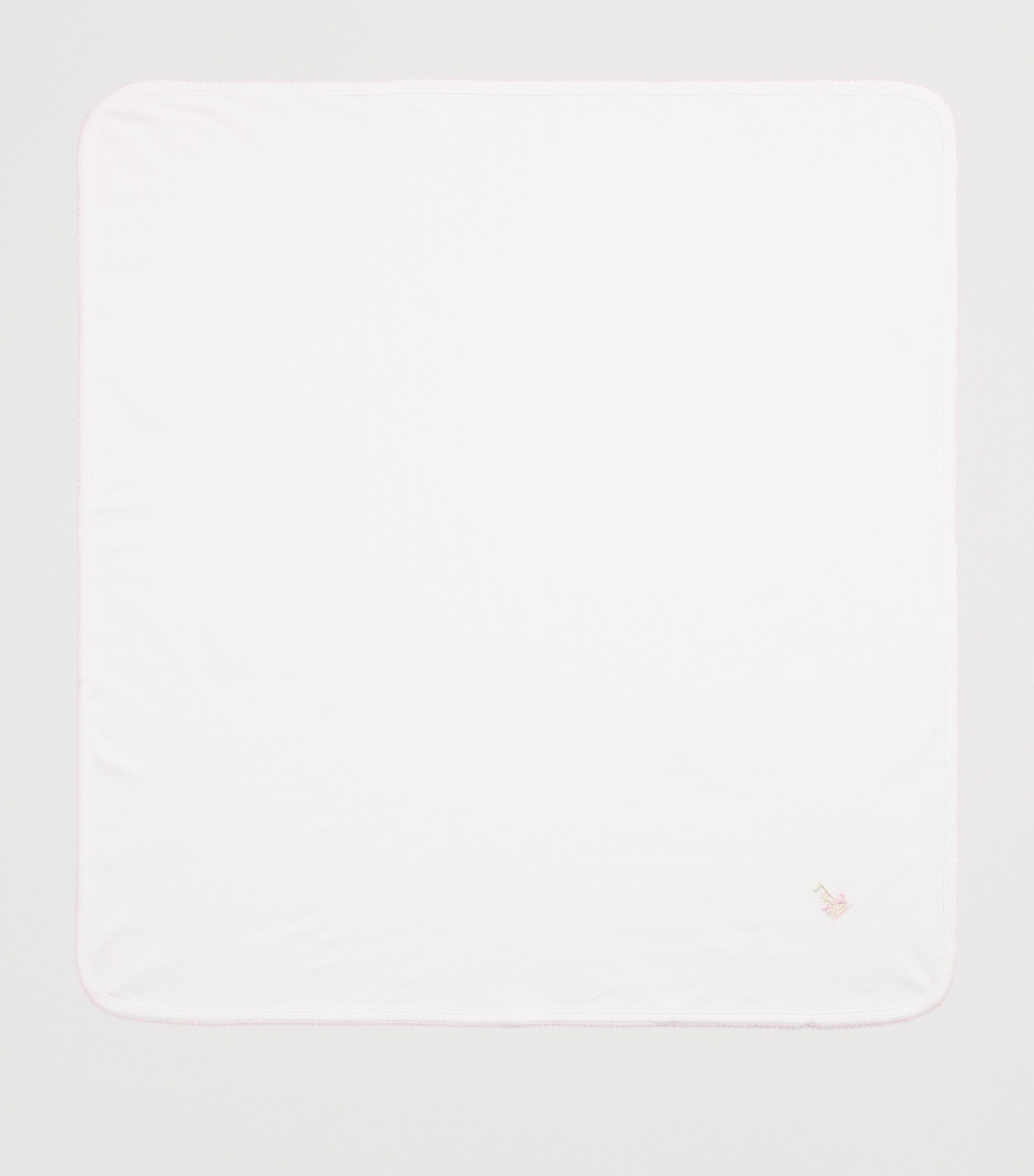 Pima Cotton Noah's Arc Blanket K192WHITE/PINK Image 2