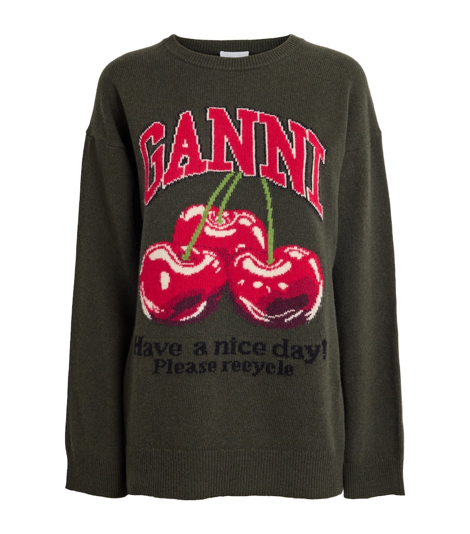 Wool-Blend Oversized Cherry Sweater 861 KALAMATA Image 1
