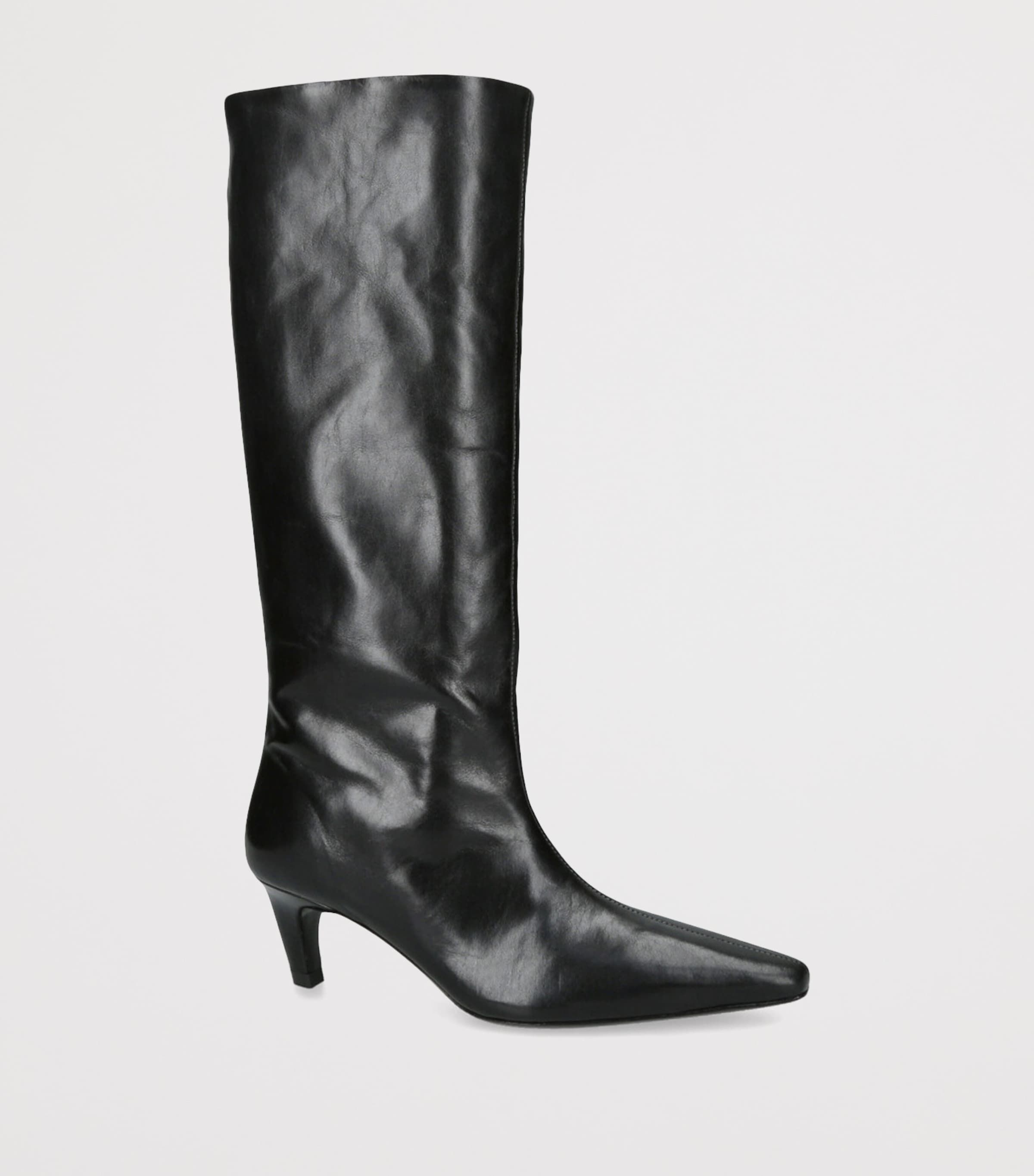 Jude Leather Cave Knee-High Boots 55 Black Image 2