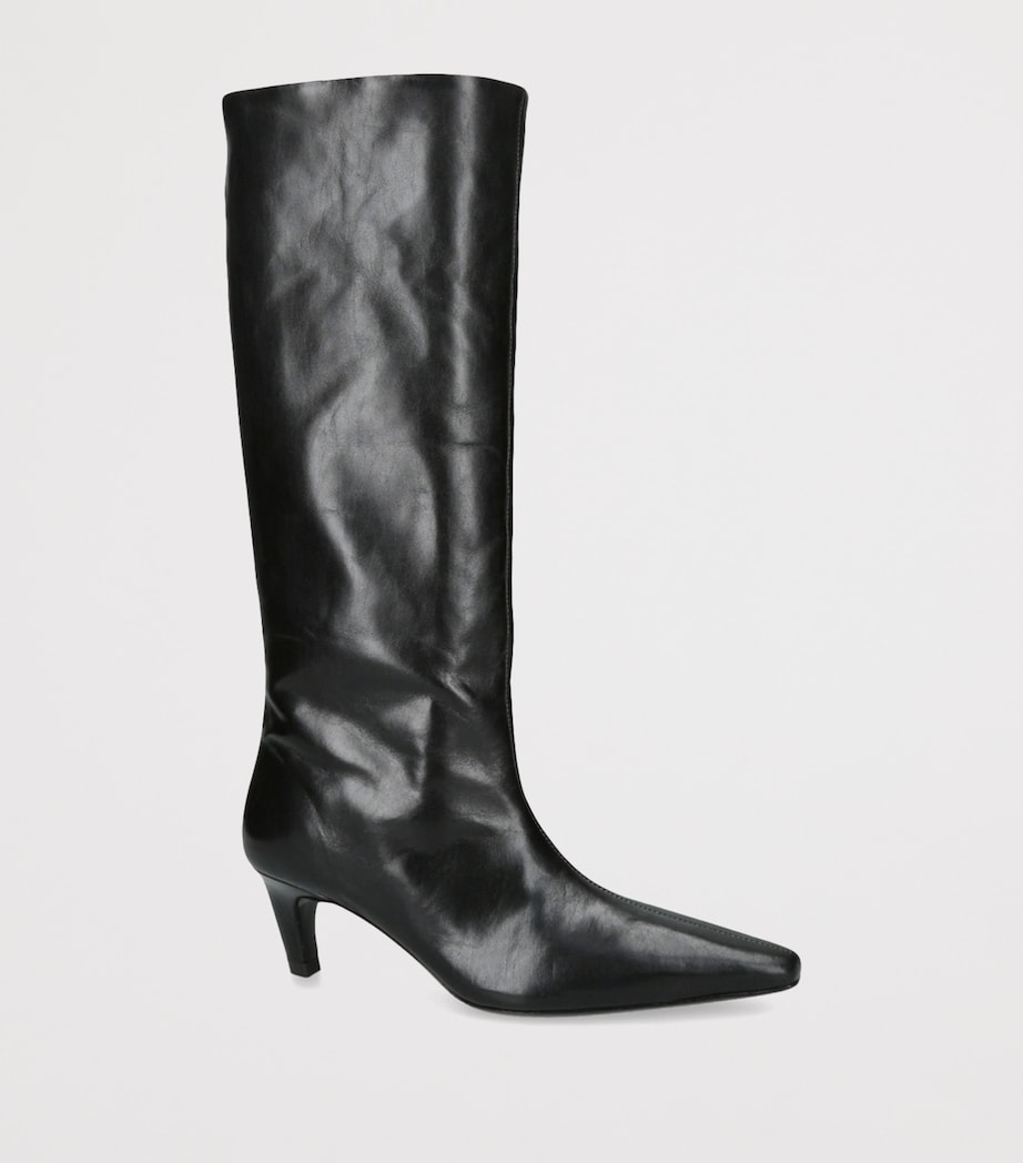 Jude Leather Cave Knee-High Boots 55 Black Image 2