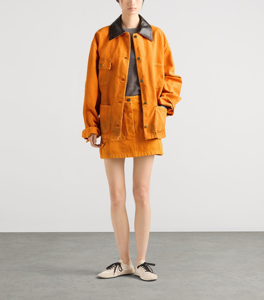 Prada Womens Canvas Oversized Jacket Image 2