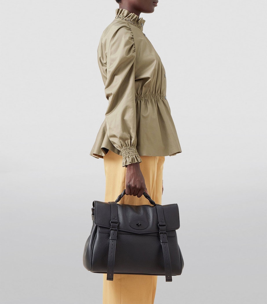 Oversized Leather Alexa Cross-Body Bag BLACK Image 2