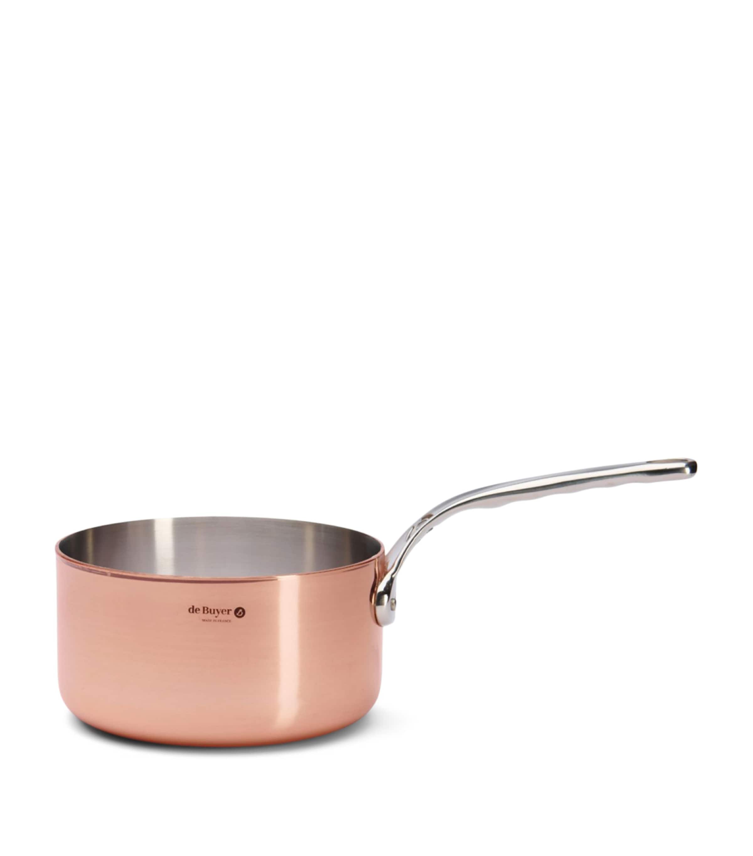 De Buyer Copper Prima Matera Saucepan and Lid (18cm) Copper Image 2