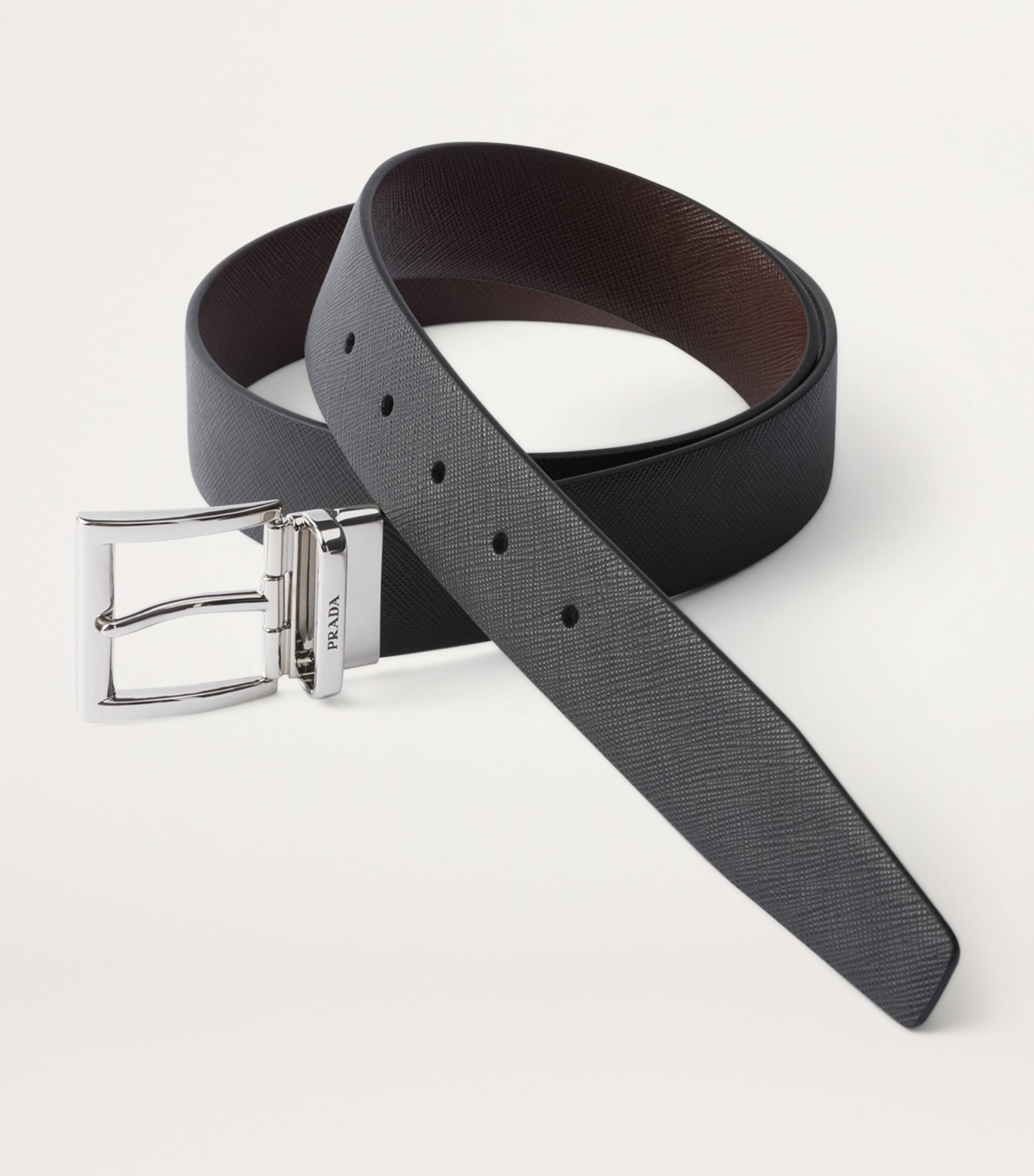 Saffiano Leather Reversible Belt F00XF Image 4