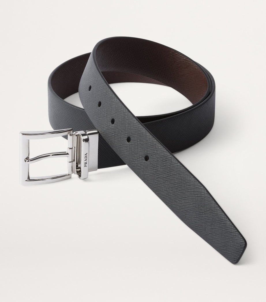 Saffiano Leather Reversible Belt F00XF Image 4