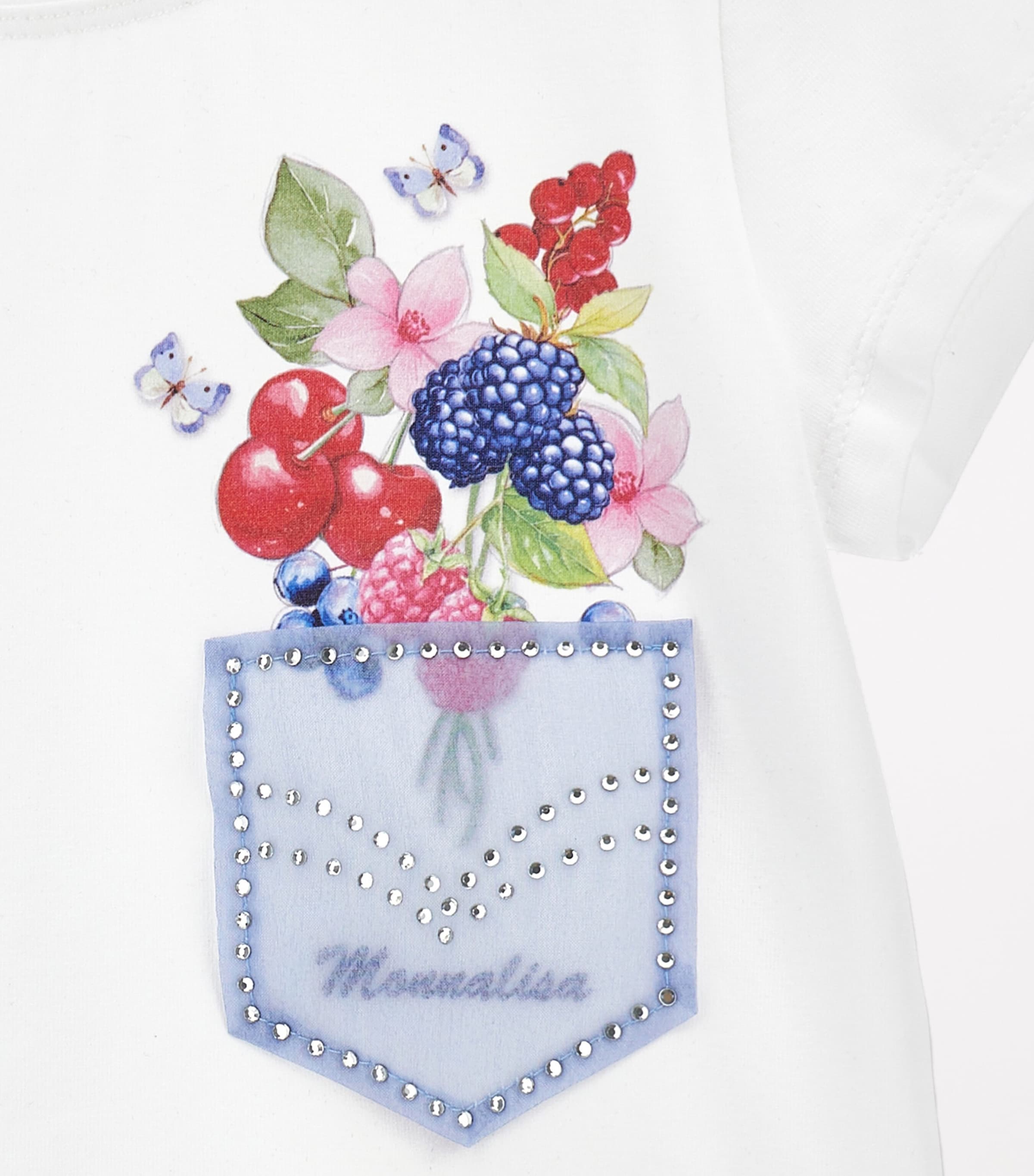 Floral Appliqué T-Shirt (2-16 Years) BIANCO+NUVOLA Image 3