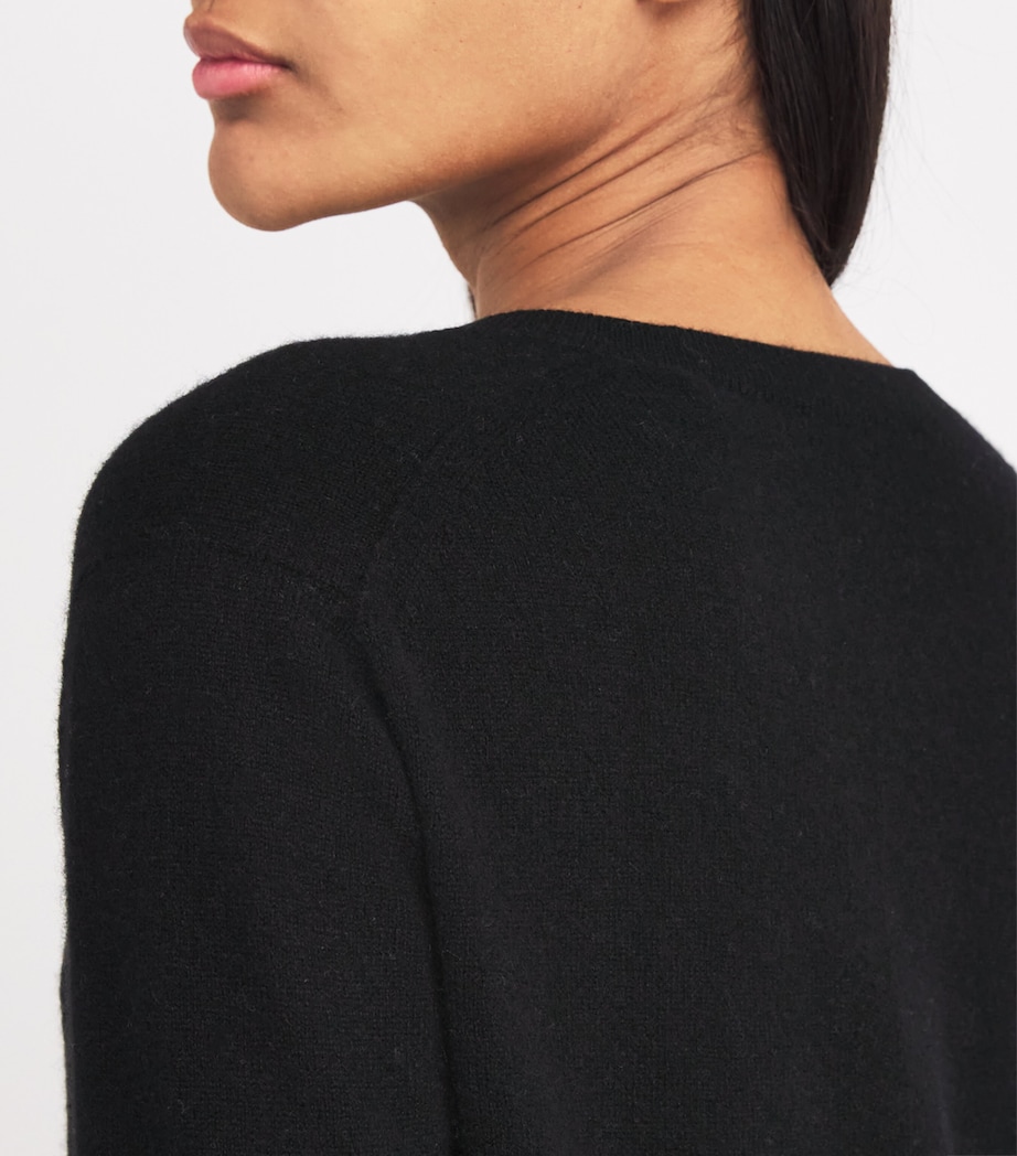 Cashmere V-Neck Sweater BLACK Image 6