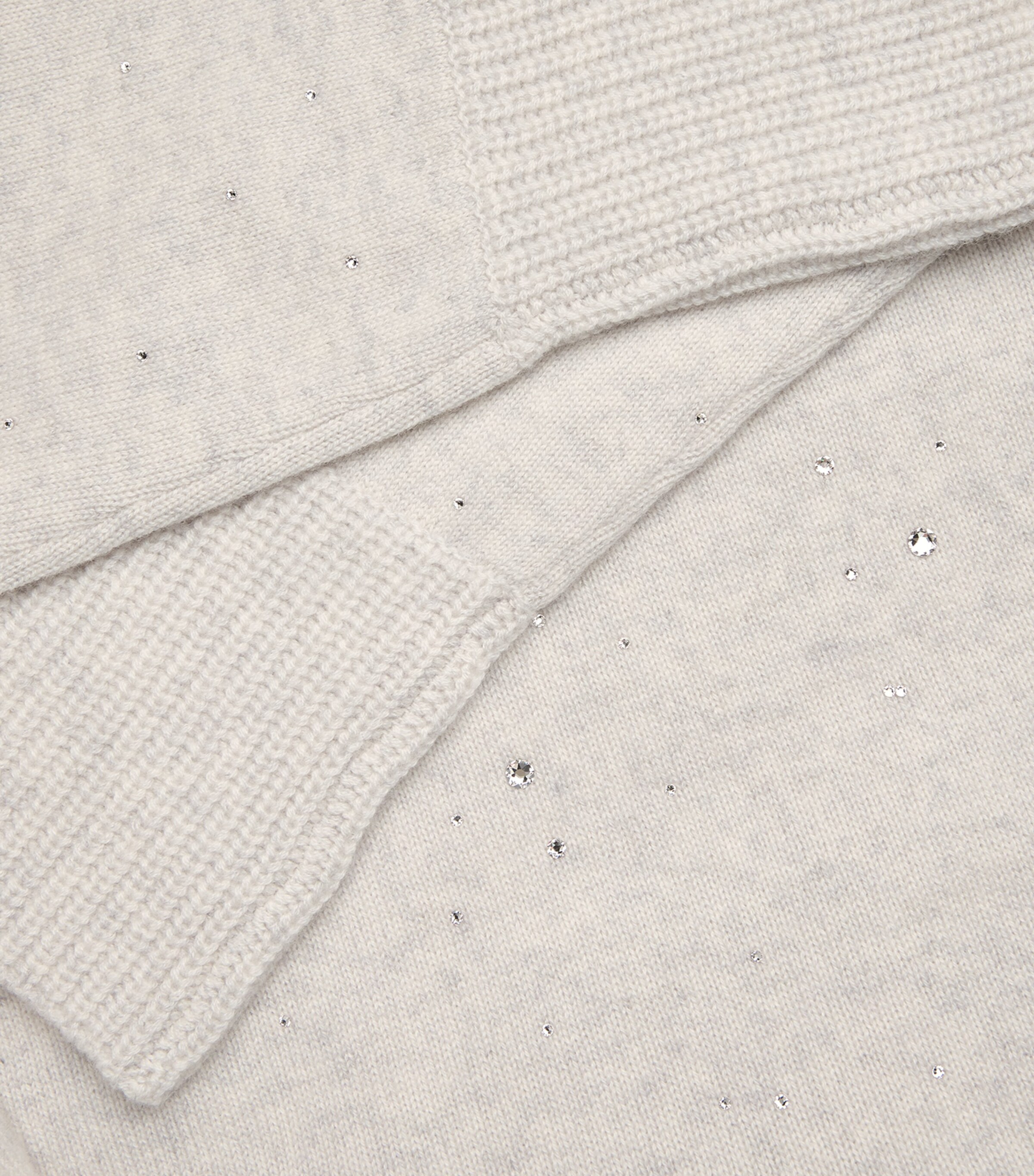 William Sharp Womens Cashmere Crystal-Embellished Rollneck Sweater Silverhaze Image 5