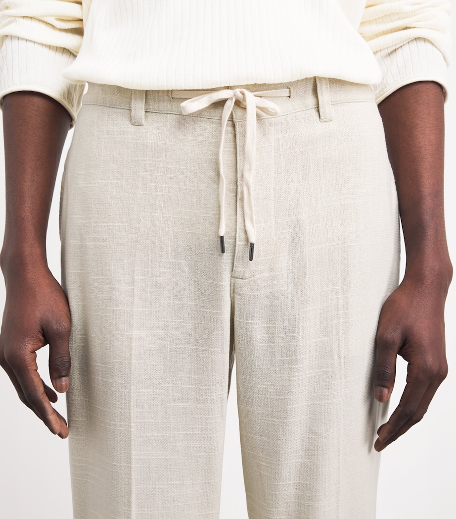 PAIGE Mens Woven Tiano Trousers Natural Image 3