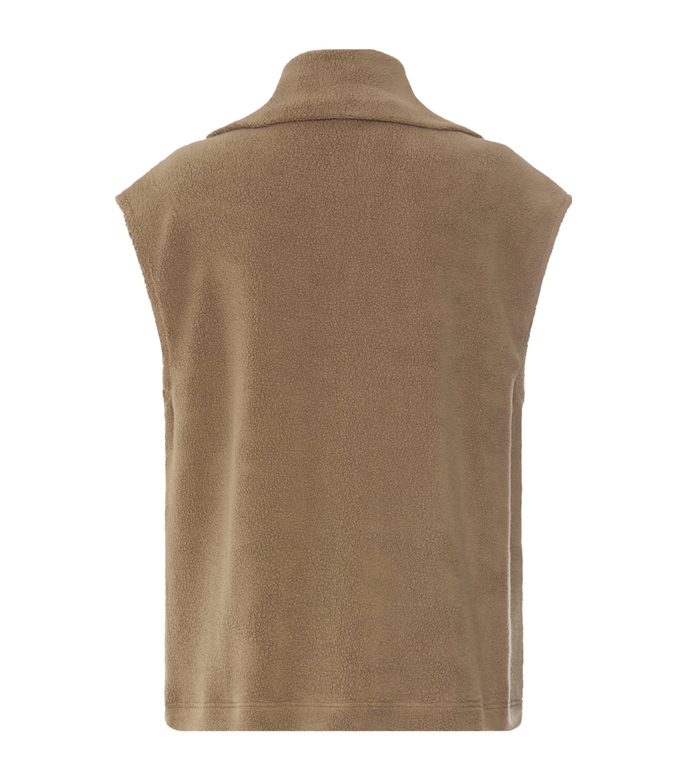 Hanro Womens Fleece Gilet Suede Camel Image 3