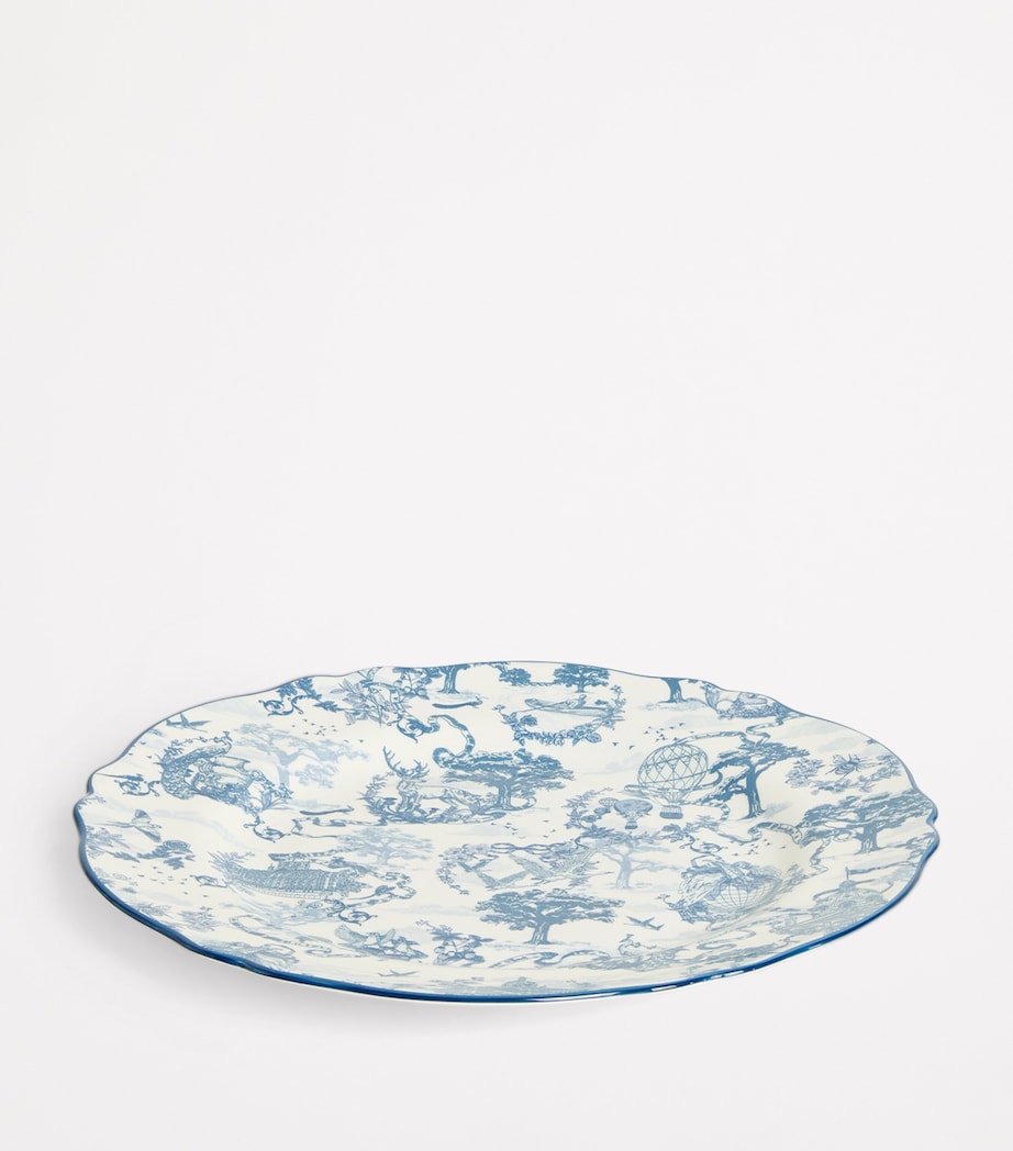 Bone China Toile Platter (36cm) BLUE Image 2