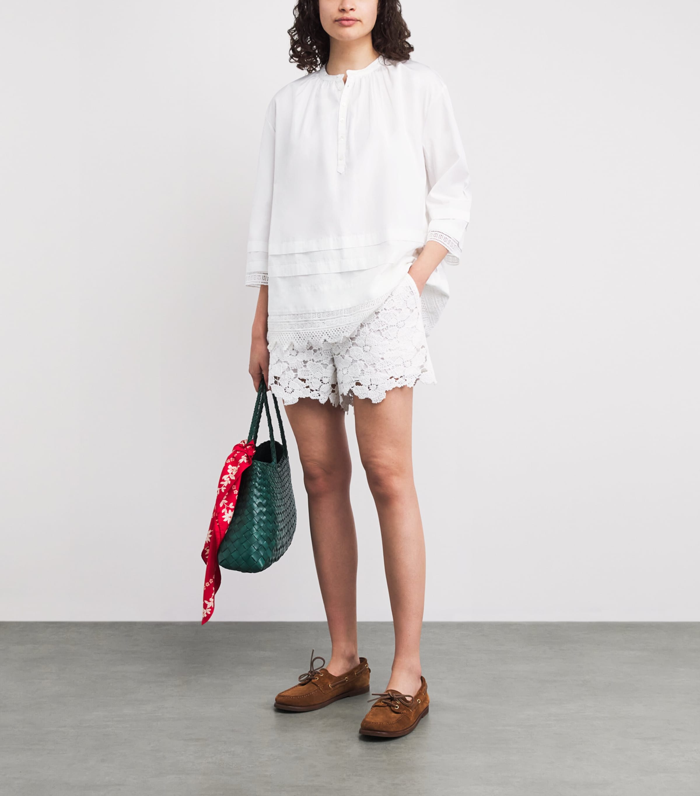 Polo Ralph Lauren Womens Cotton Round-Neck Shirt White Image 2