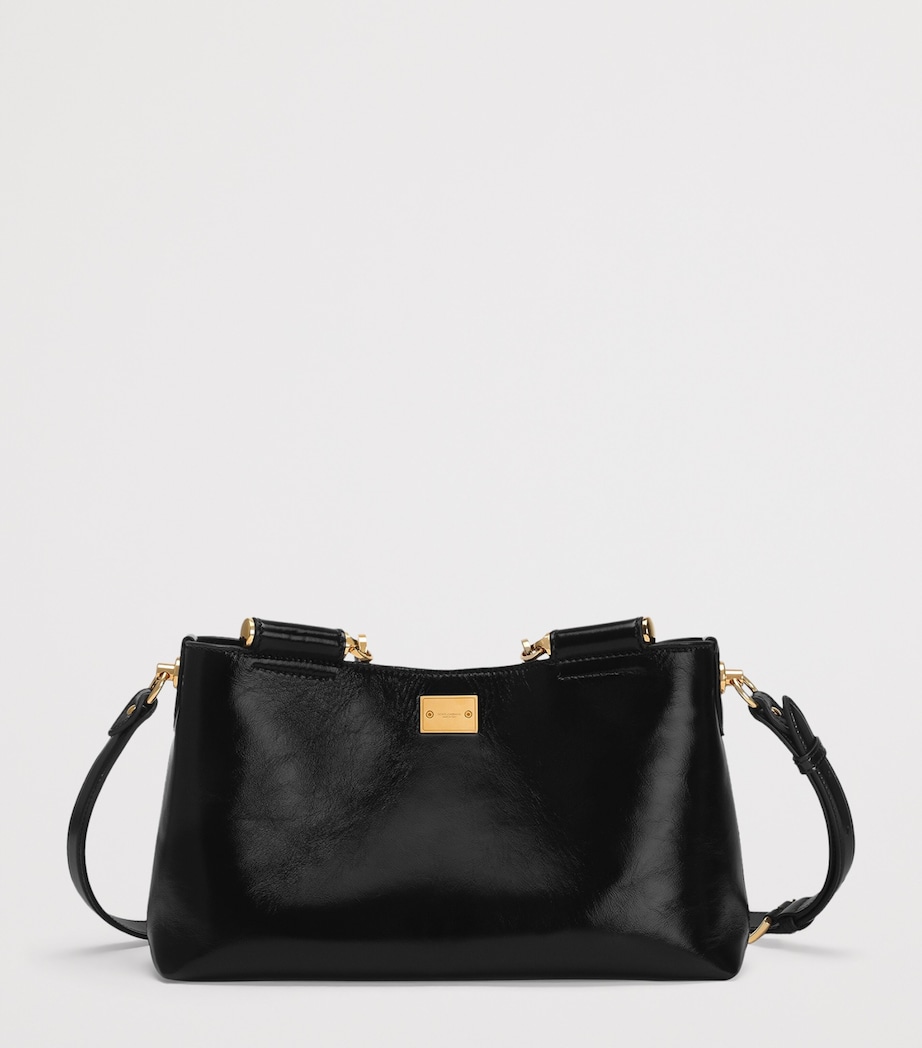 Calfskin Vittoria Shoulder Bag 80999-BLACK Image 6