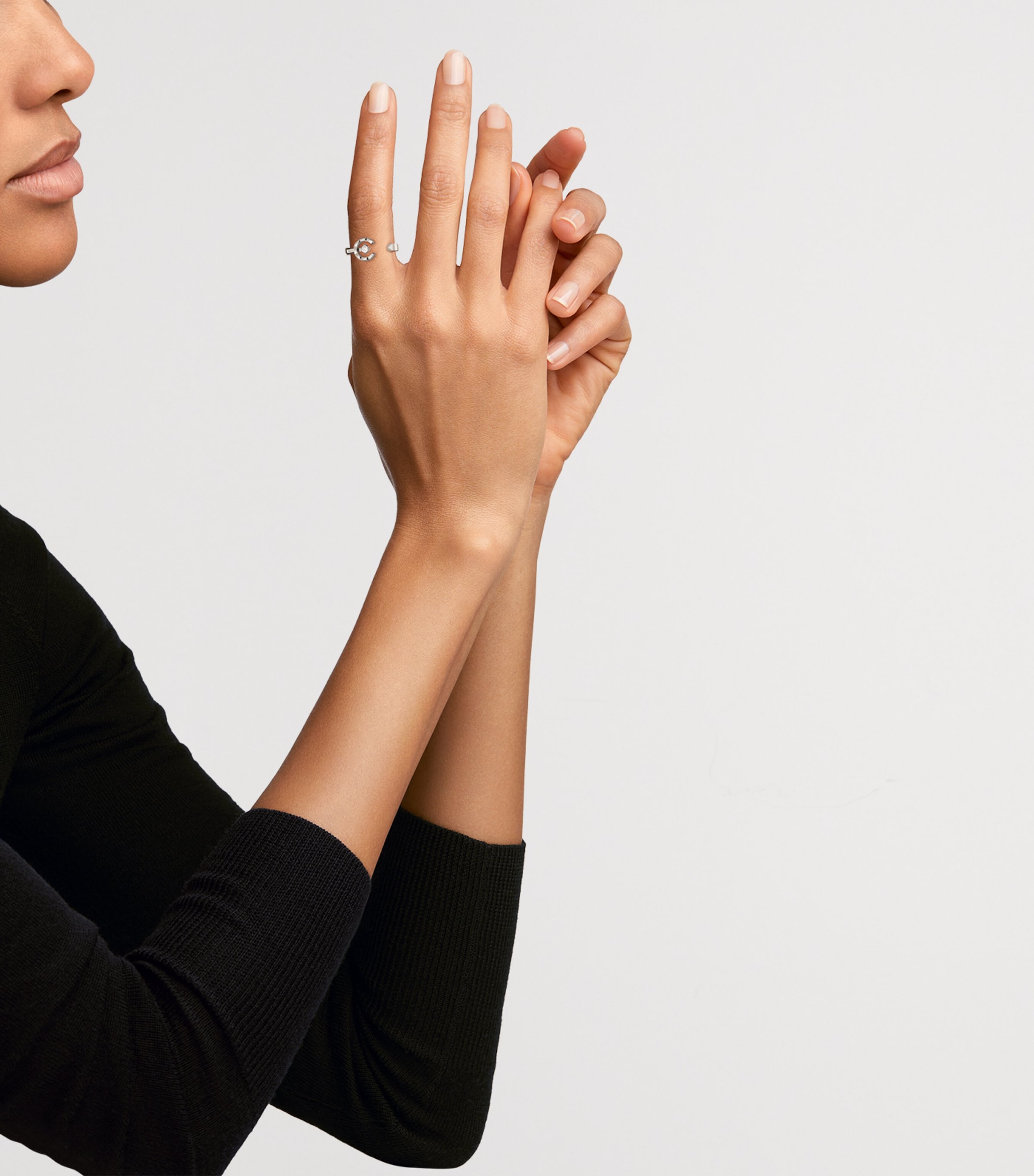 White Gold and Diamond Coco Crush Ring WHITE GOLD Image 2