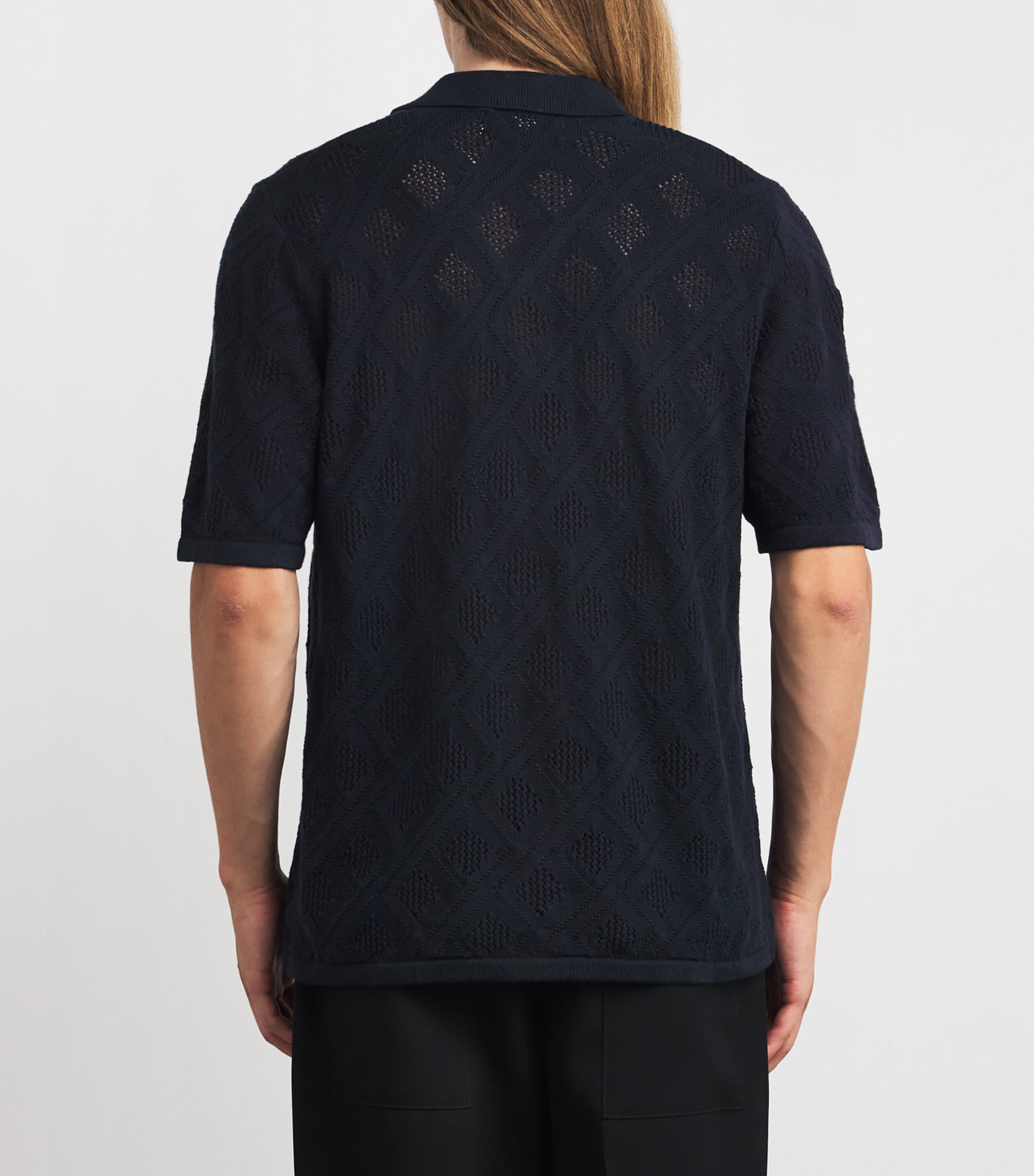 Samsøe Samsøe Mens Organic Cotton-Wool Crochet Shirt Salute Image 4