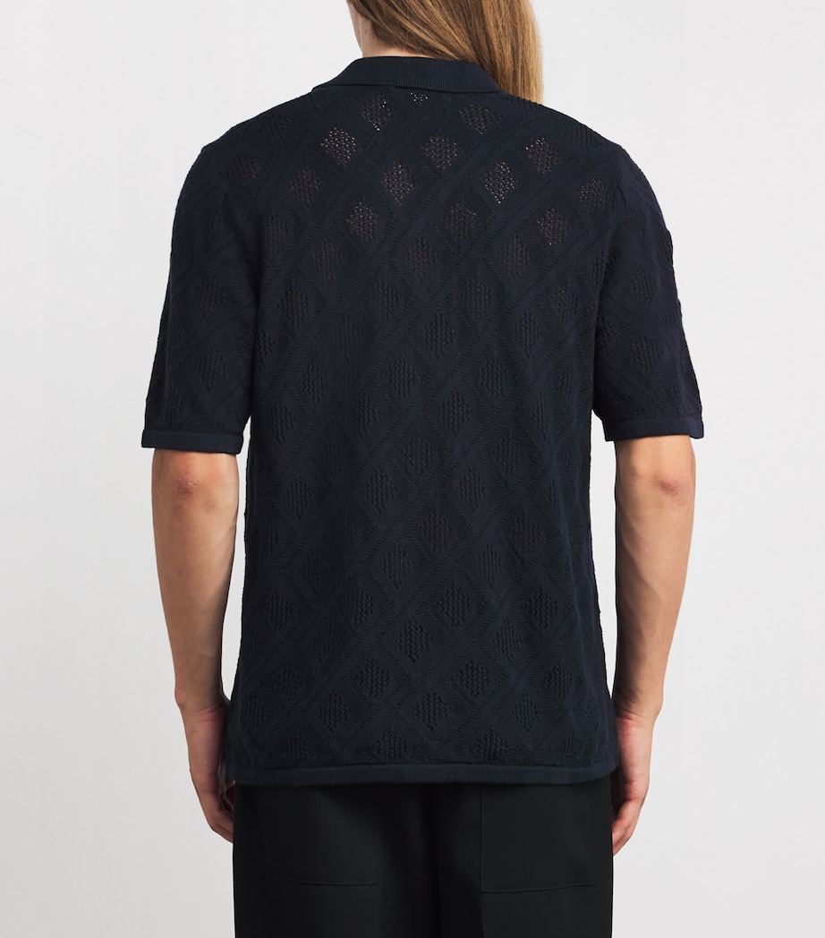 Samsøe Samsøe Mens Organic Cotton-Wool Crochet Shirt Salute Image 4