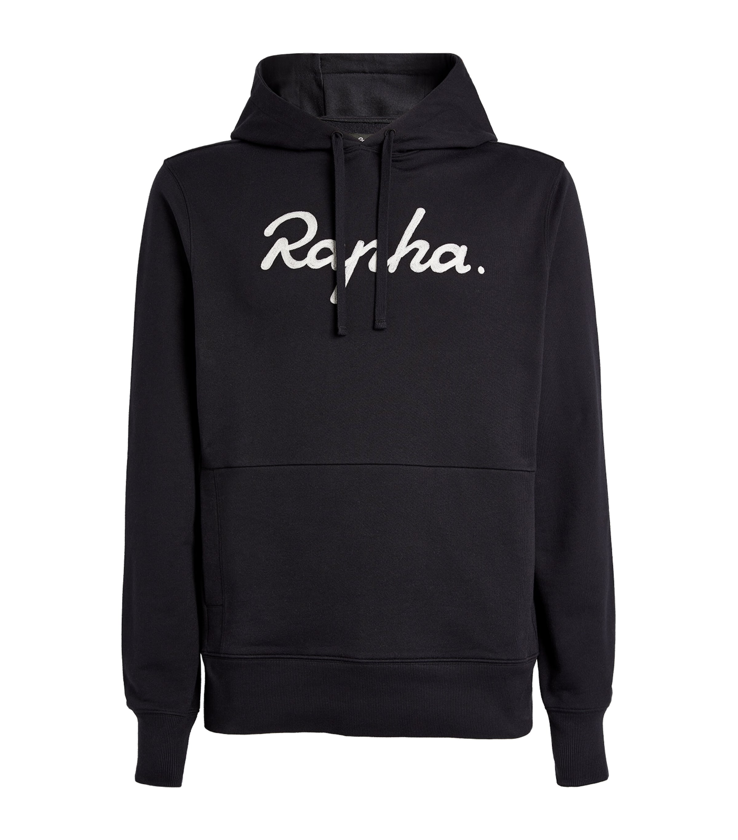 Shop Rapha Embroidered-logo Hoodie In Black