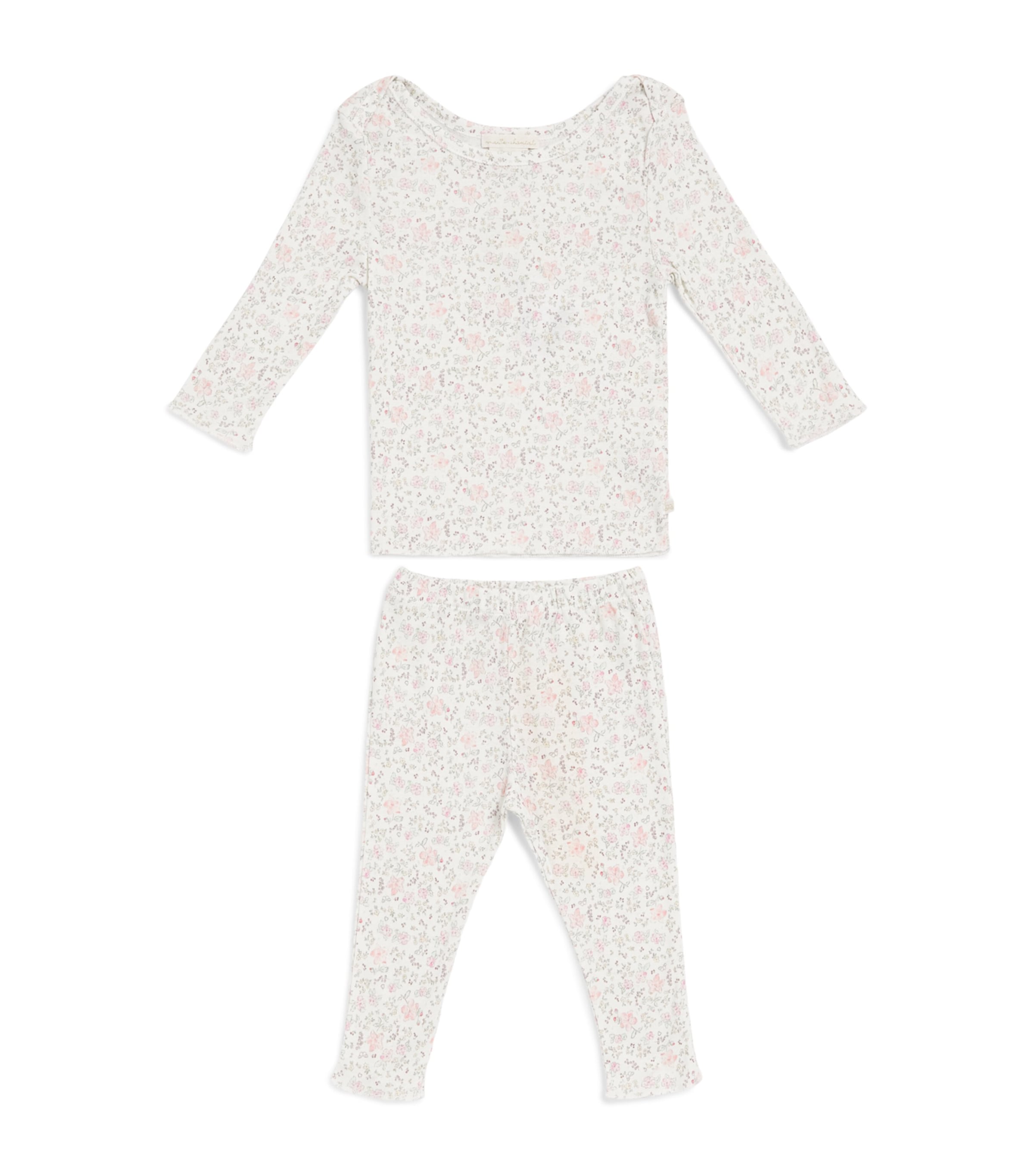 Marie-Chantal Cotton Aluna Athena T-Shirt and Leggings Set (3-24 Months) Poreclain/rose Image 1
