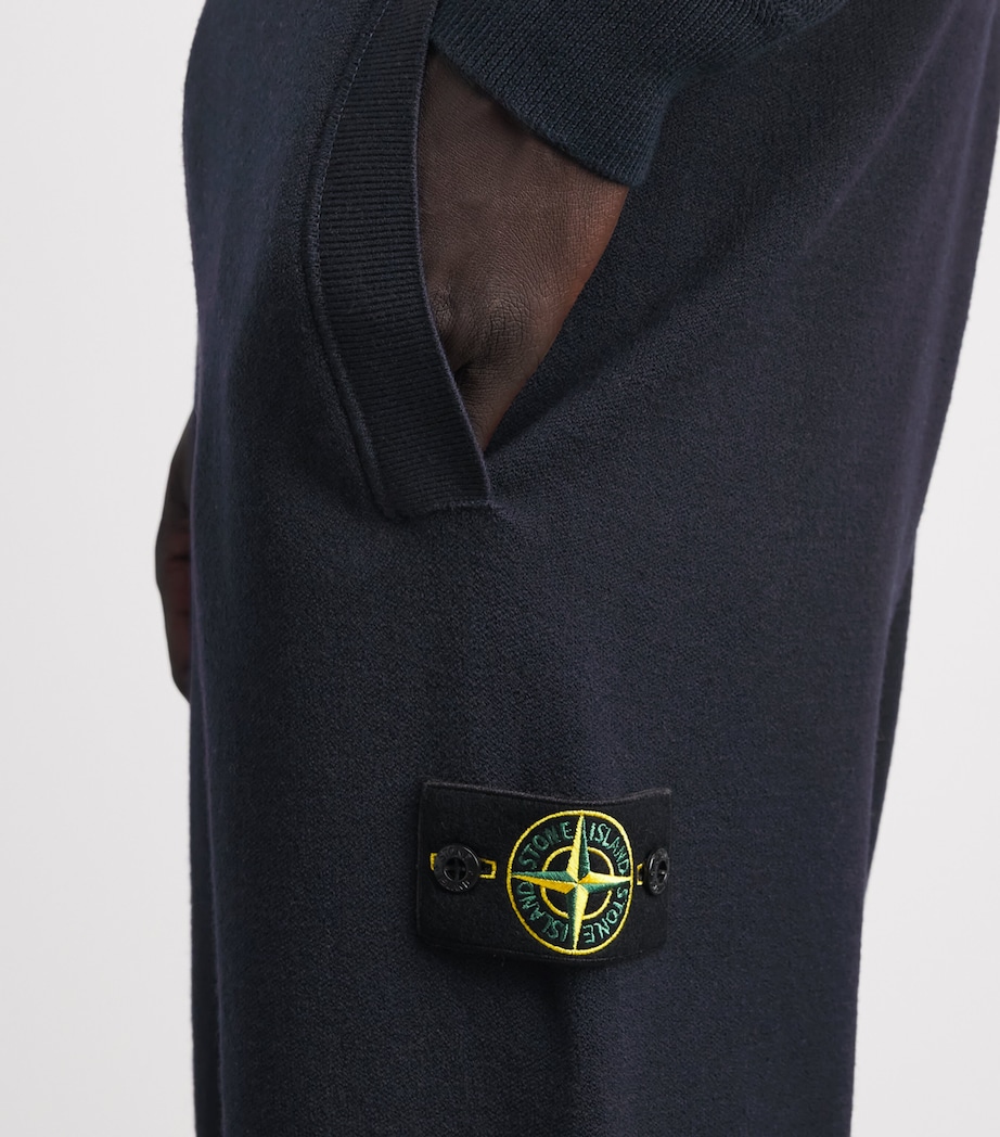 Stone Island Mens Virgin Wool-Blend Compass Sweatpants Image 3