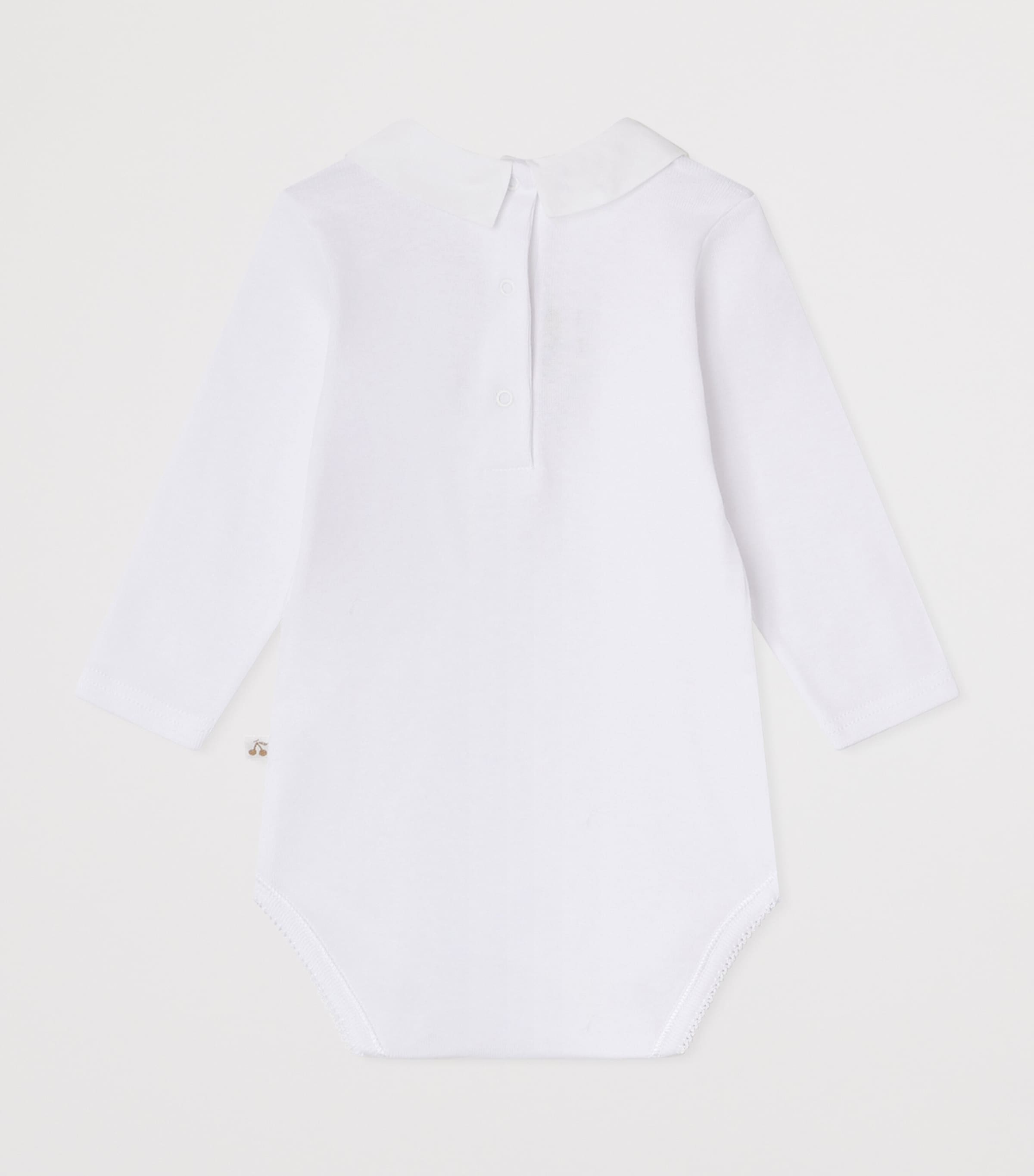 Bonpoint Organic Cotton Bodysuit (1-24 Months) Blanc Naturel Image 2