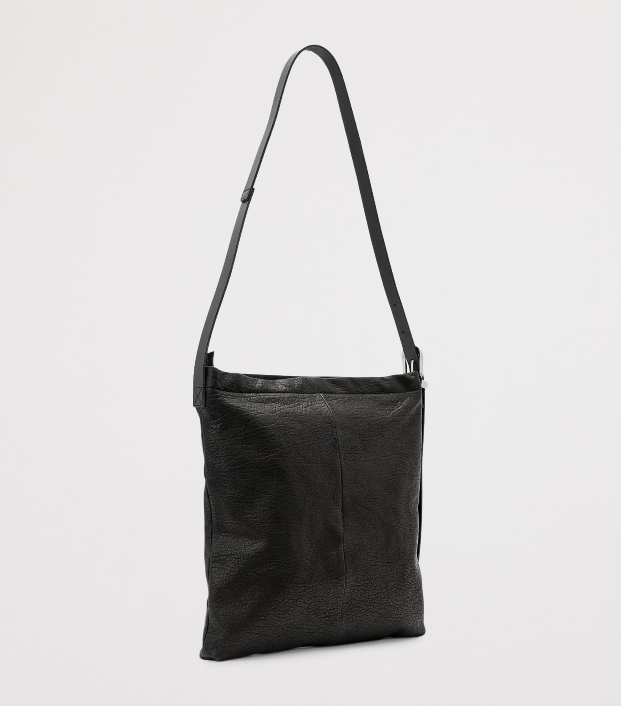 AllSaints Leather Haven Cross-Body Bag Black Image 3