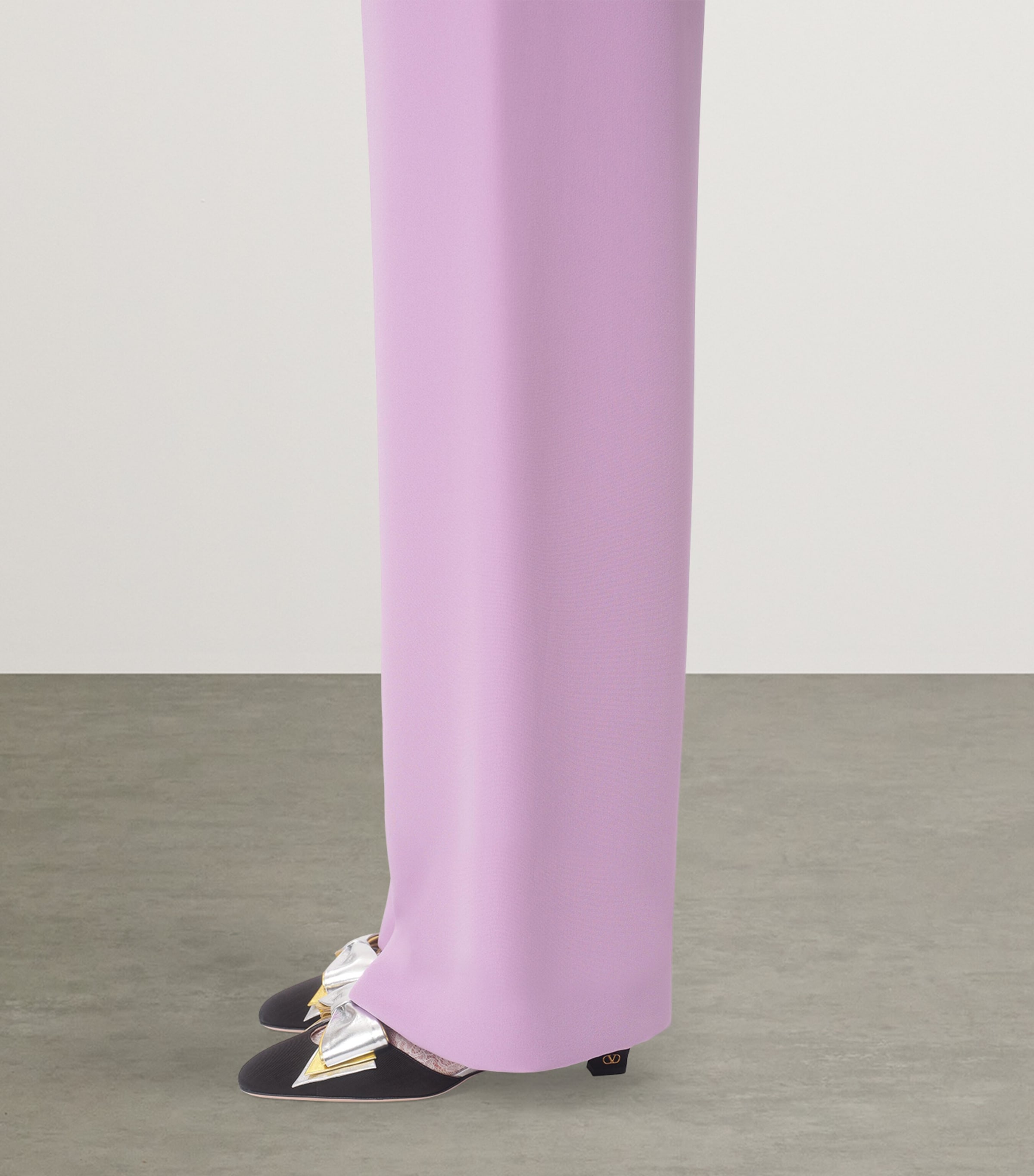 Valentino Womens Silk Wide-Leg Trousers Image 4