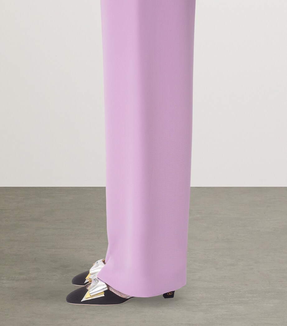 Valentino Womens Silk Wide-Leg Trousers Image 4