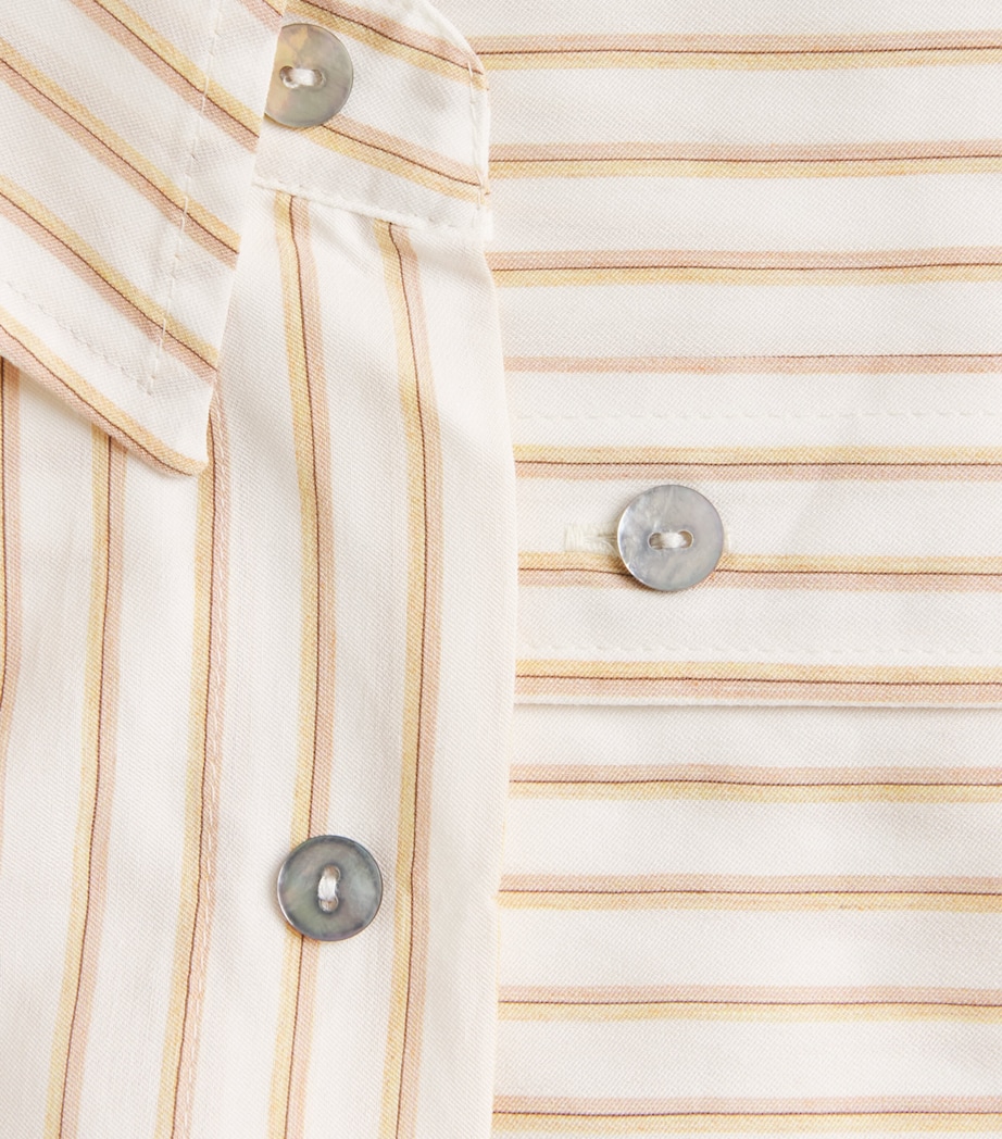 Citizens of Humanity Womens Cotton Stripe Kayla Shirt Shbst Sherbet S Image 6