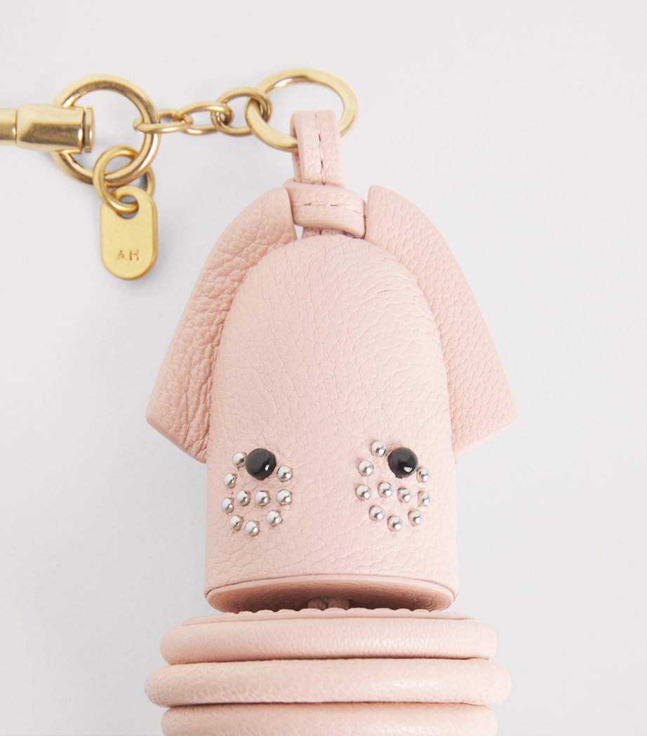 Anya Hindmarch Leather Squid Charm Shell Pink Image 2