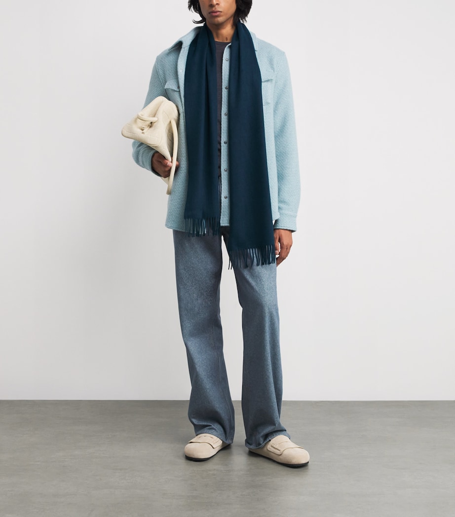 Cashmere Fringe Scarf SC7319 BOTTLE Image 2