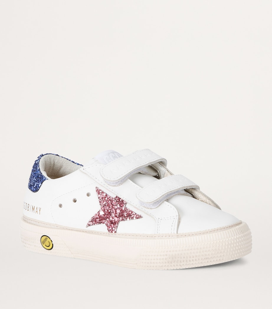 Golden Goose Leather May School Sneakers White/navy Image 3