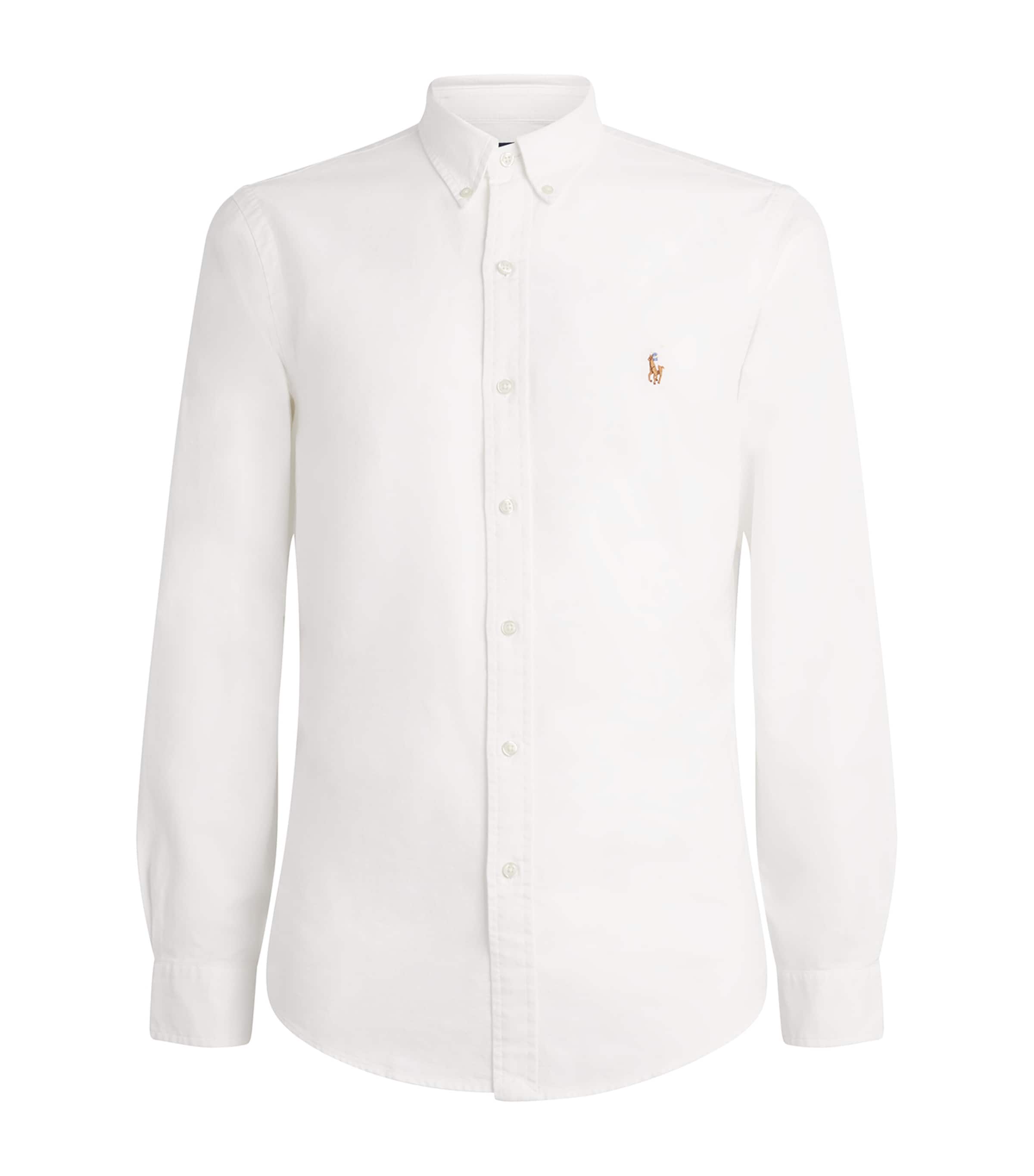 Polo Ralph Lauren Mens Slim Oxford Shirt White Image 1
