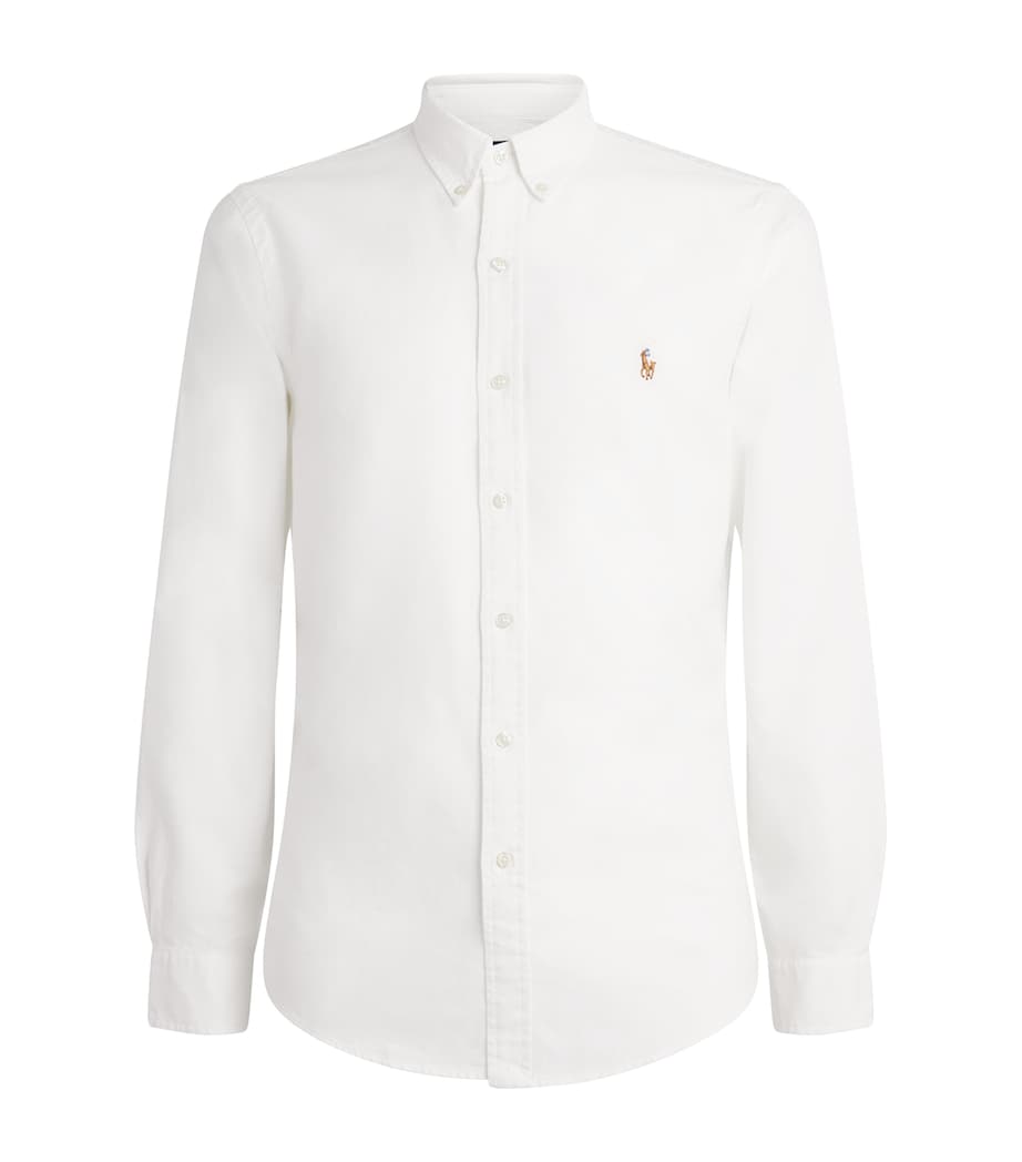 Polo Ralph Lauren Mens Slim Oxford Shirt White Image 1