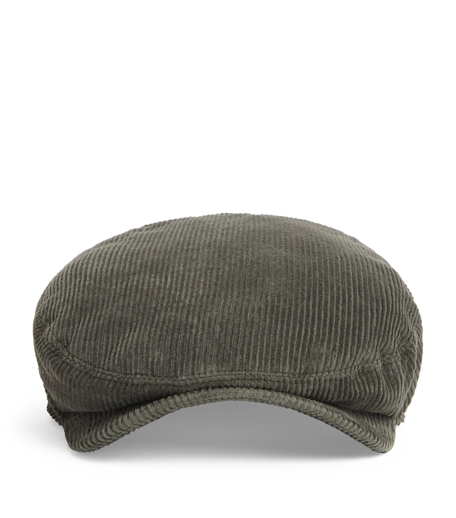 Corduroy Flat Cap GREEN Image 1